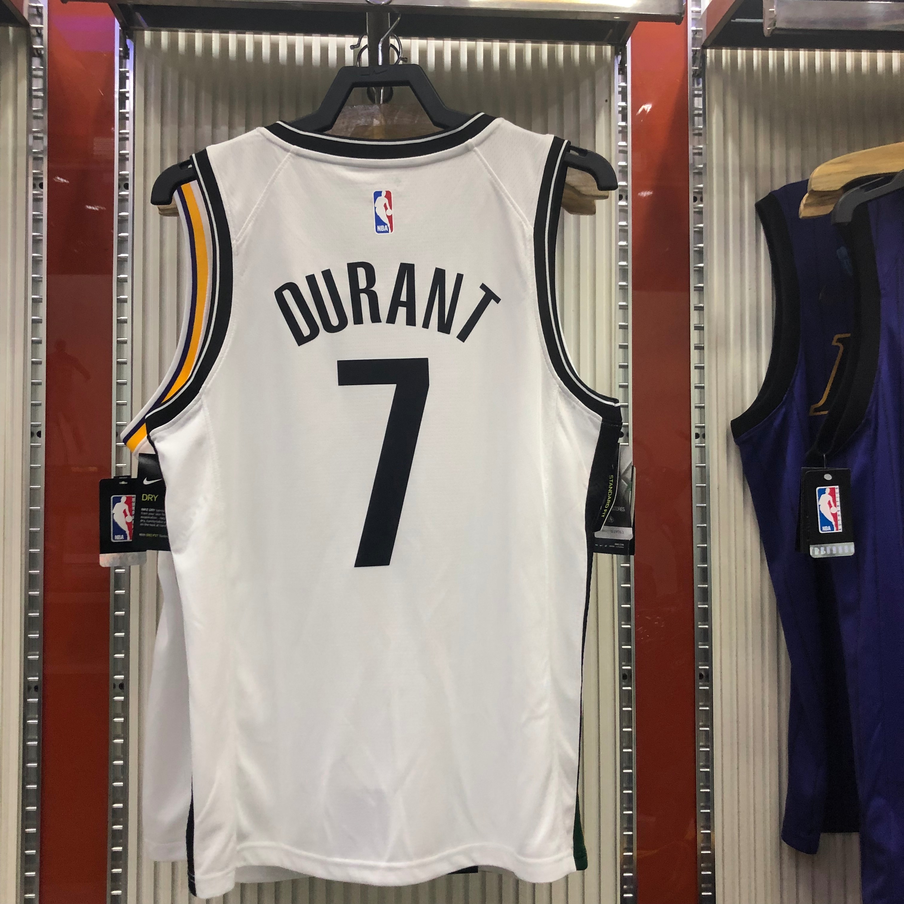 NBA Men New Brooklyn Nets White #7 DURANT Jersey High Quality Name and Number Print - leoleo123123