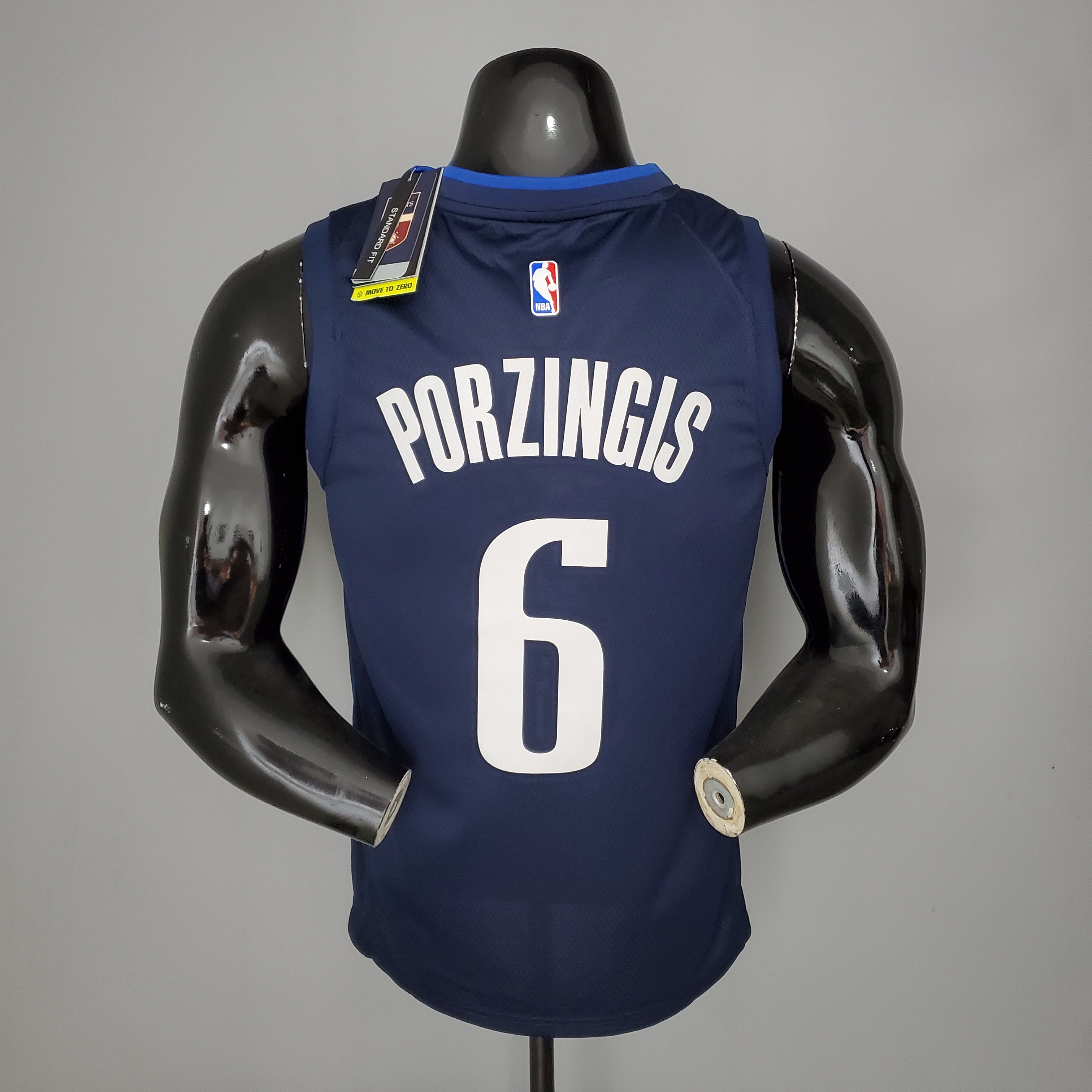 NBA Men Season 2021 Dallas Mavericks Dark Blue #6 PORZINGIS Jersey with Jordon Logo High Quality Name and Number Print - leoleo123123