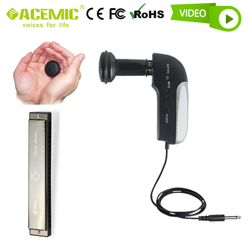 Harmonica Microphone Pickup French Harp Mouth Organ Cardioid Condenser Wired for Vocal Musical Woodwind Instrument Miking ACEMIC - leoleo123123