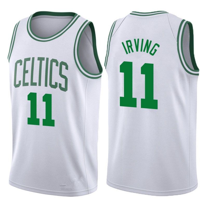 NBA Boston Celtics White with Green Name #11 IRVING Jersey High Quality Name and Number Print - leoleo123123