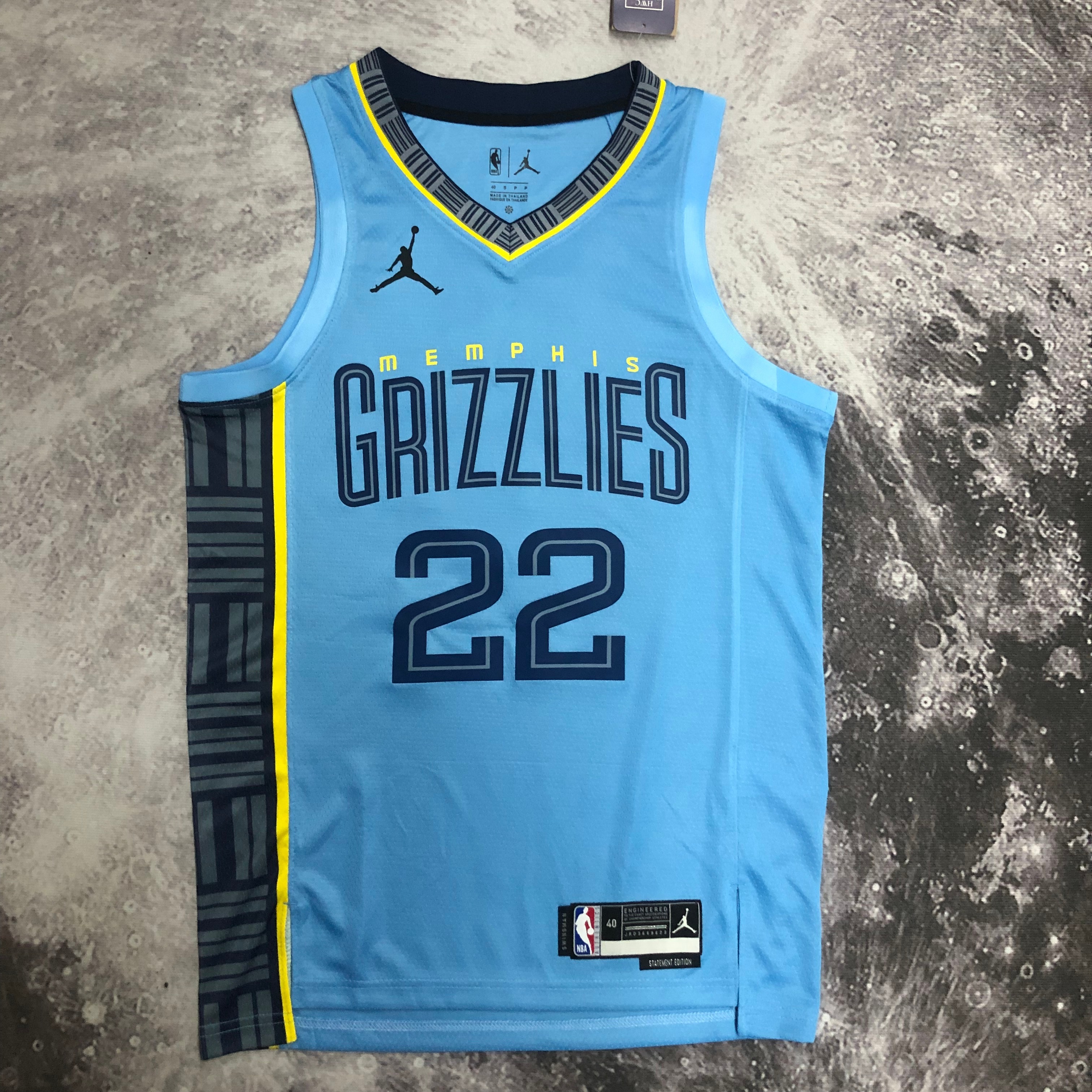 NBA Season 2023 Memphis Grizzlies Blue #22 BANE Jersey High Quality Name and Number Print - leoleo123123