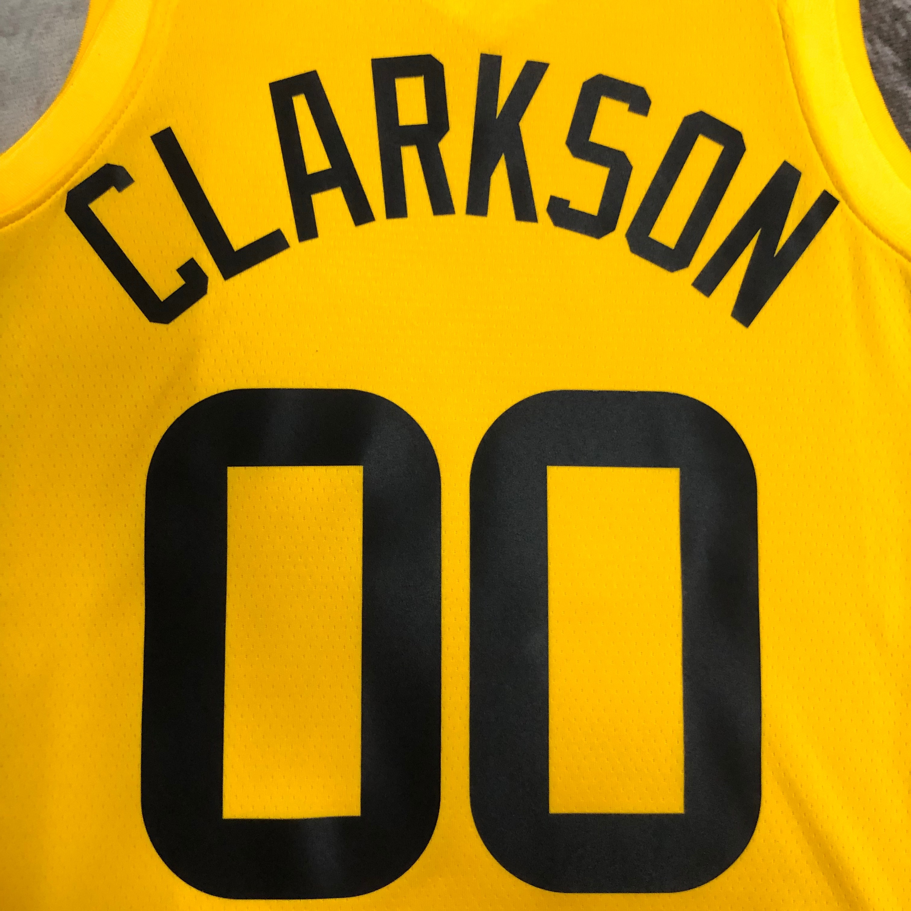 NBA 2023 Men Utah Jazz Yellow #00 CLARKSON Jersey High Quality Name and Number Print - leoleo123123
