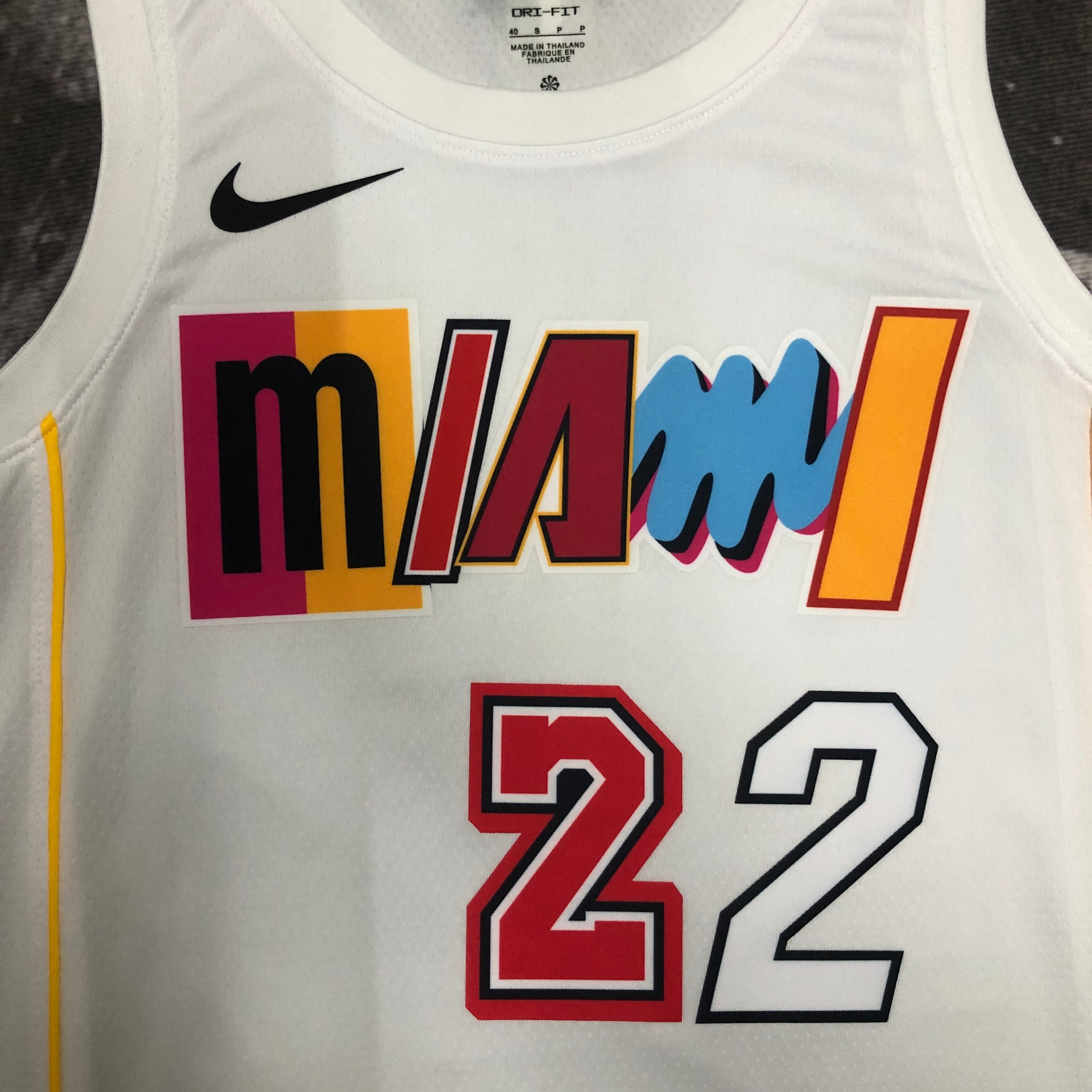 NBA Men Season 2023 Miami Heat White #22 BUTLER Jersey High Quality Name and Number Print - leoleo123123
