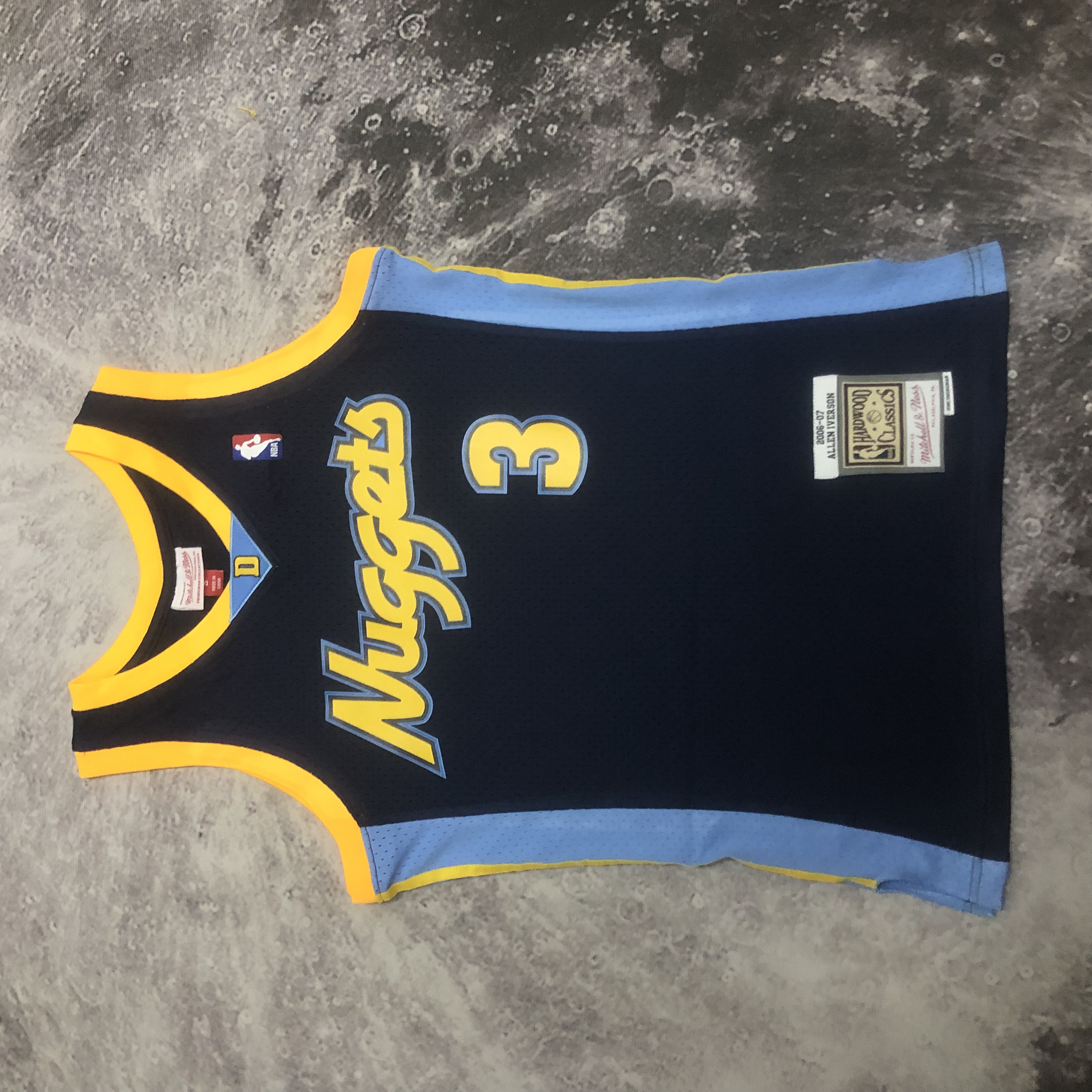 NBA Men Season 06-07 Denver Nuggets Dark Blue #3 IVERSON Jersey High Quality Name and Number Print - leoleo123123