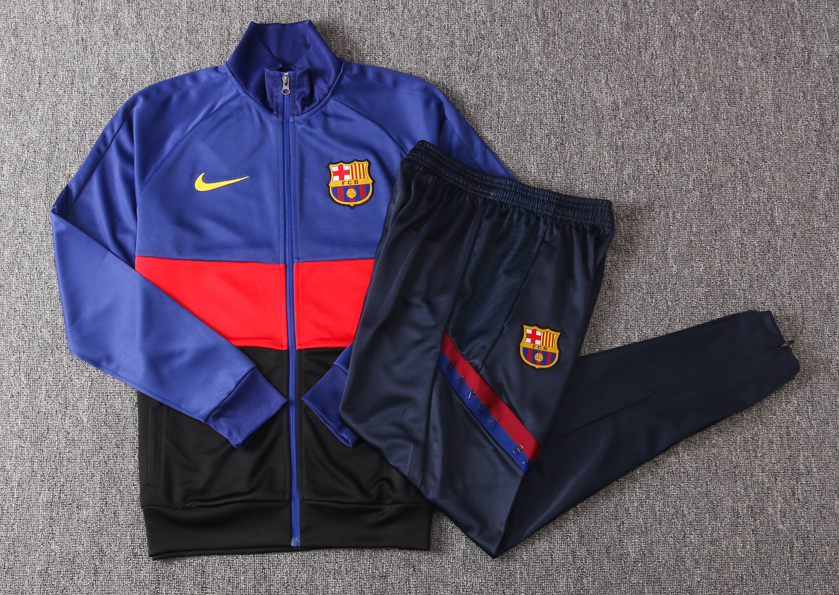 21/22 Barcelona Blue, Red and Black Jacket Tracksuit Thai Quality - leoleo123123