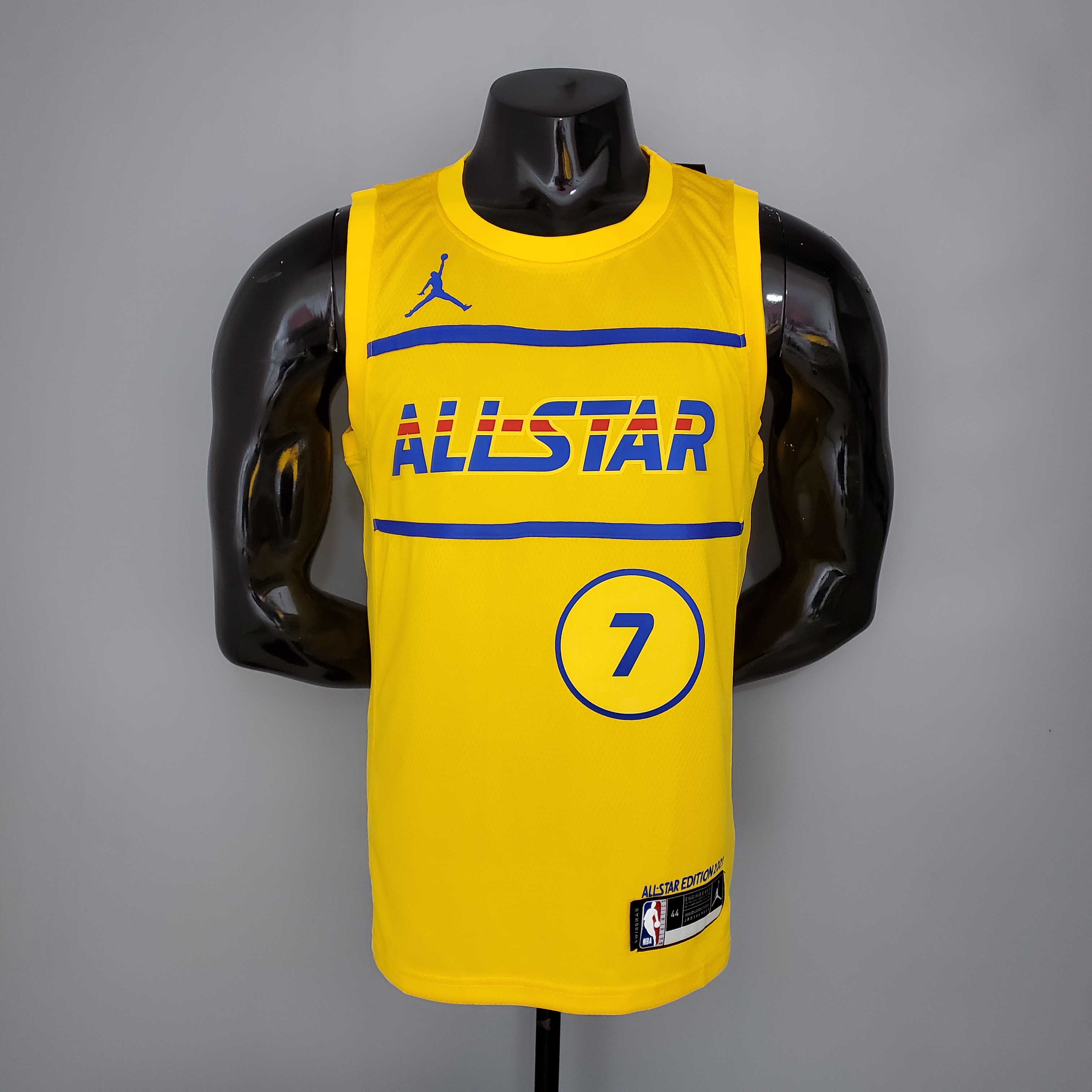 NBA Men 2021 All Star Jerseys Yellow #7 BROWN Jersey High Quality Name and Number Print - leoleo123123
