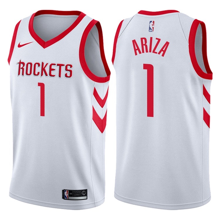 NBA Men Houston Rockets White #1 ARIZA Jersey High Quality Name and Number Print - leoleo123123