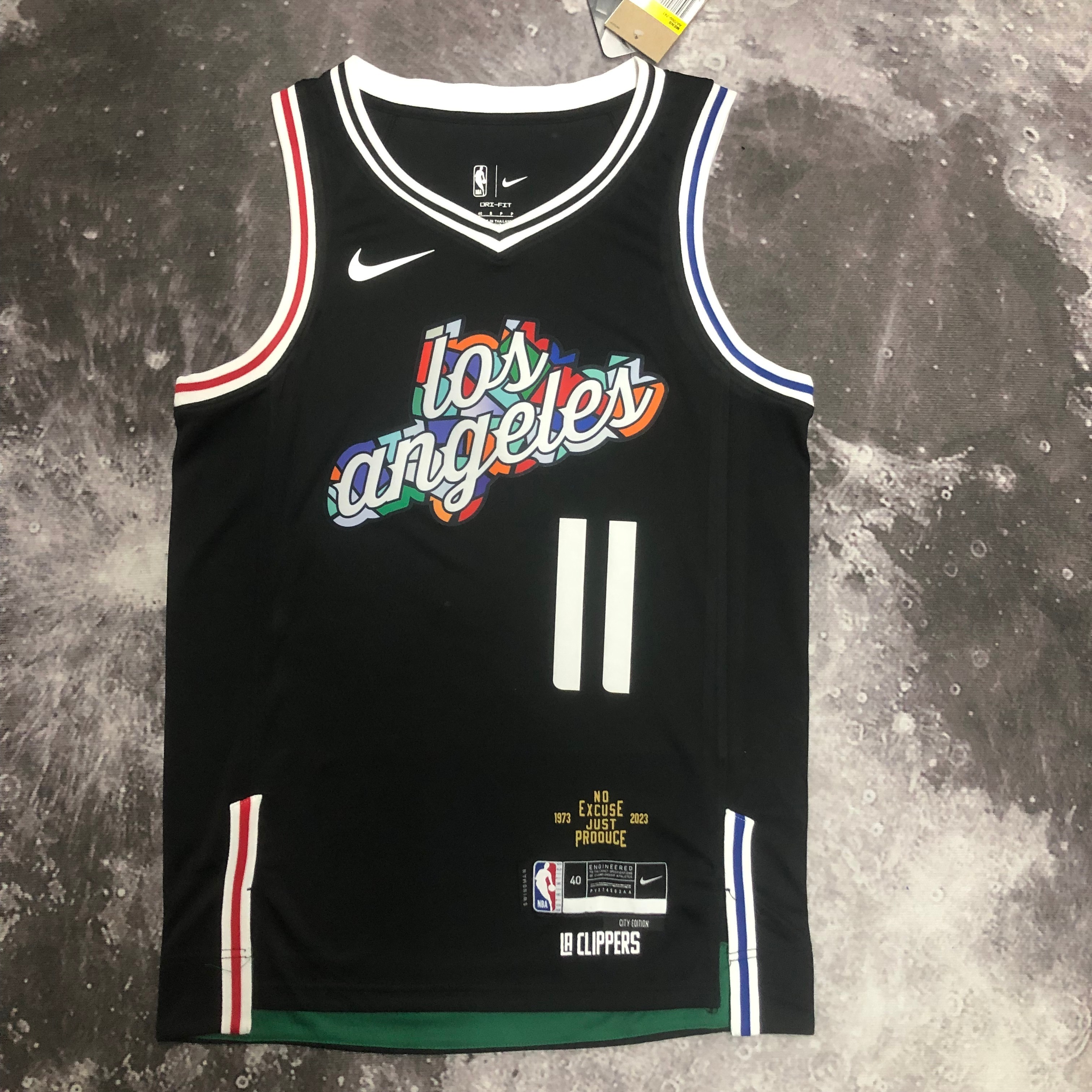 NBA Men Season 2023 Los Angeles Clippers Black City Edition #11 WALL Jersey High Quality Name and Number Print - leoleo123123