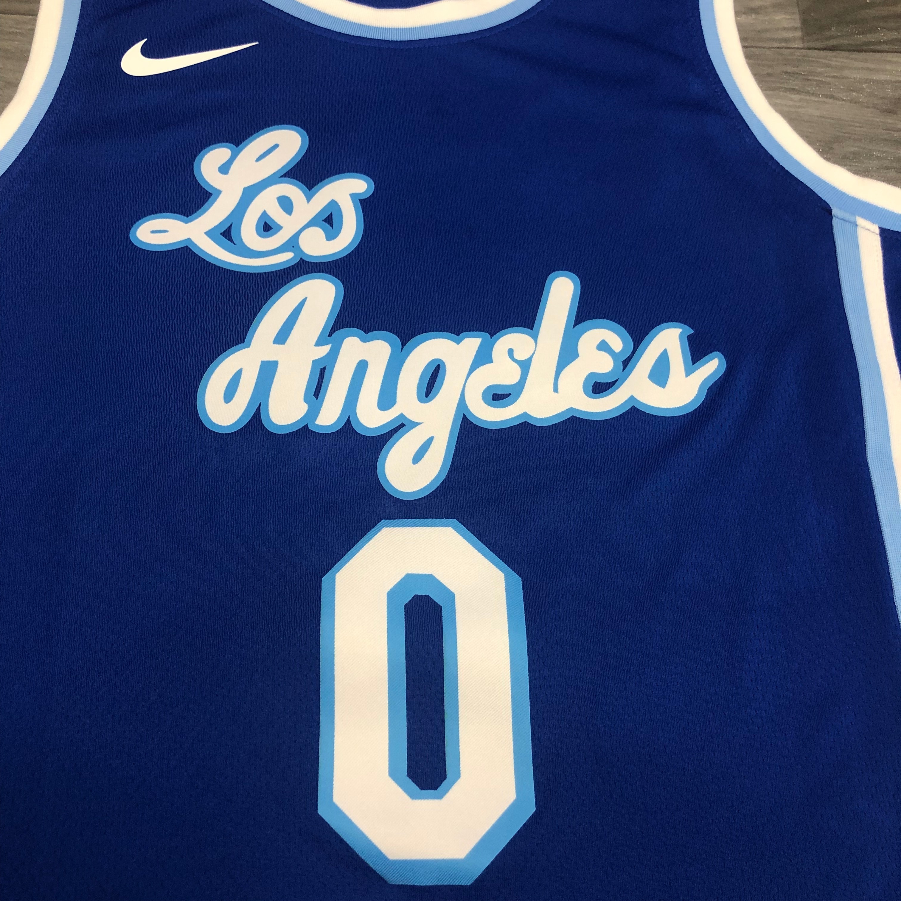 NBA Men Los Angeles Lakers Retro in Latin #0 YOUNG Blue Round Neck Jersey High Quality Name and Number Print - leoleo123123