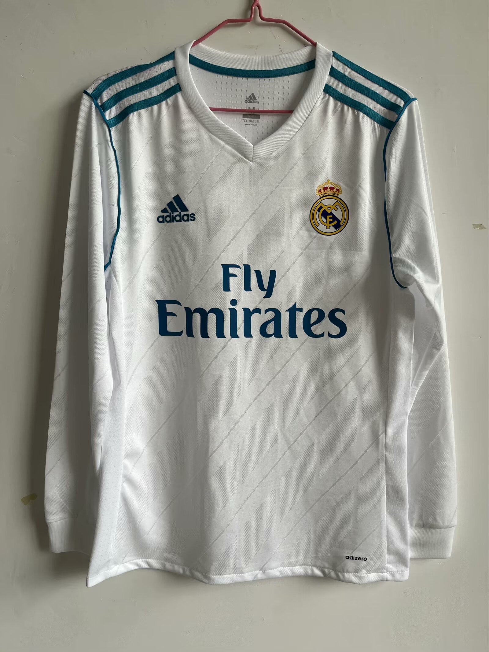 17/18 Real Madrid Home Retro Jersey Player Version Long Sleeve - leoleo123123