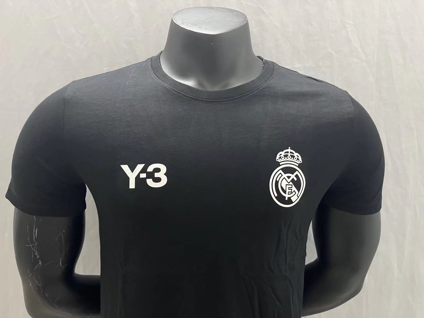 Real Madrid Y-3 Cotton T-shirt Black Color - leoleo123123