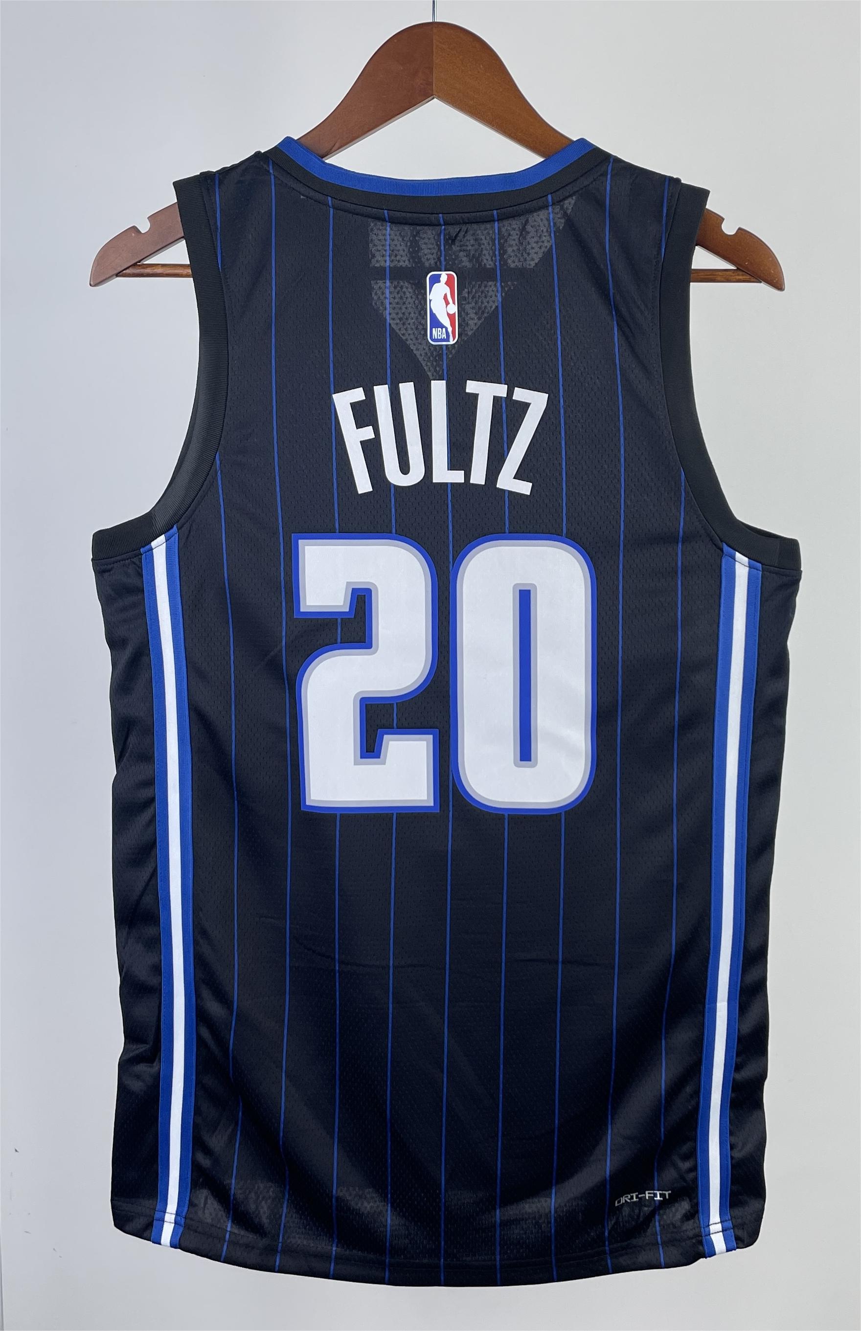 NBA Season 2023 Orlando Magic Black Stripe #20 FULTZ Jersey High Quality Name and Number Print - leoleo123123