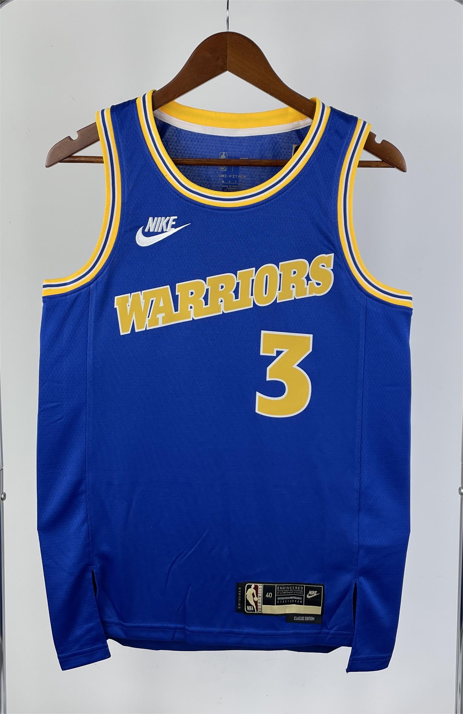 NBA Men Season 2023 Golden State Warriors Blue Retro #3 PAUL Jersey High Quality Name and Number Print - leoleo123123