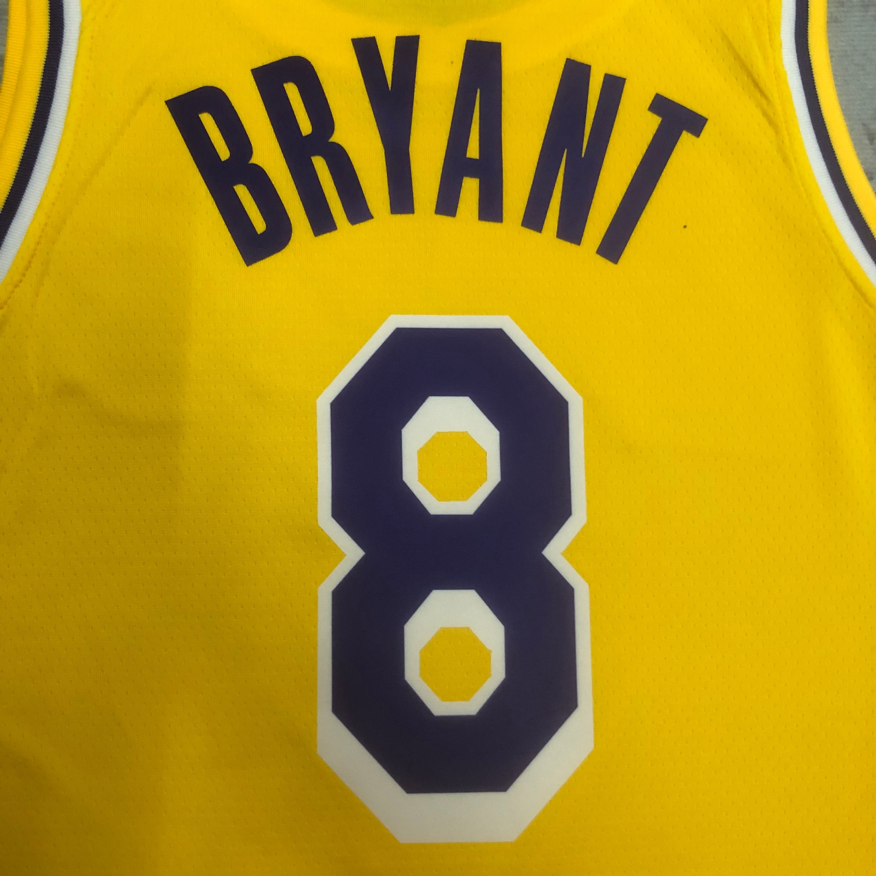 NBA Men Season 2023 Los Angeles Lakers Yellow #8 BRYANT Jersey High Quality Name and Number Print - leoleo123123