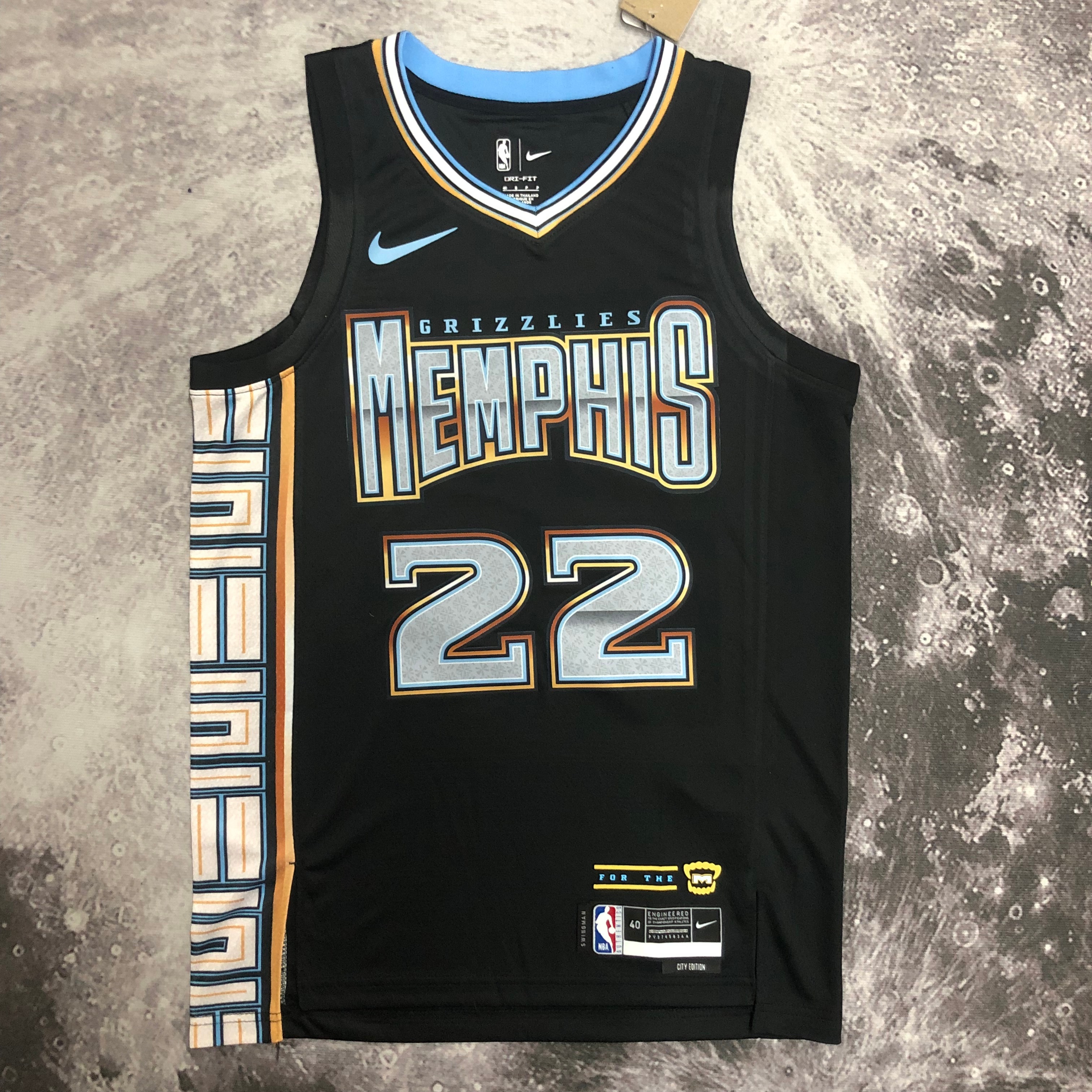 NBA Season 2023 Memphis Grizzlies Black #22 BANE Jersey High Quality Name and Number Print - leoleo123123