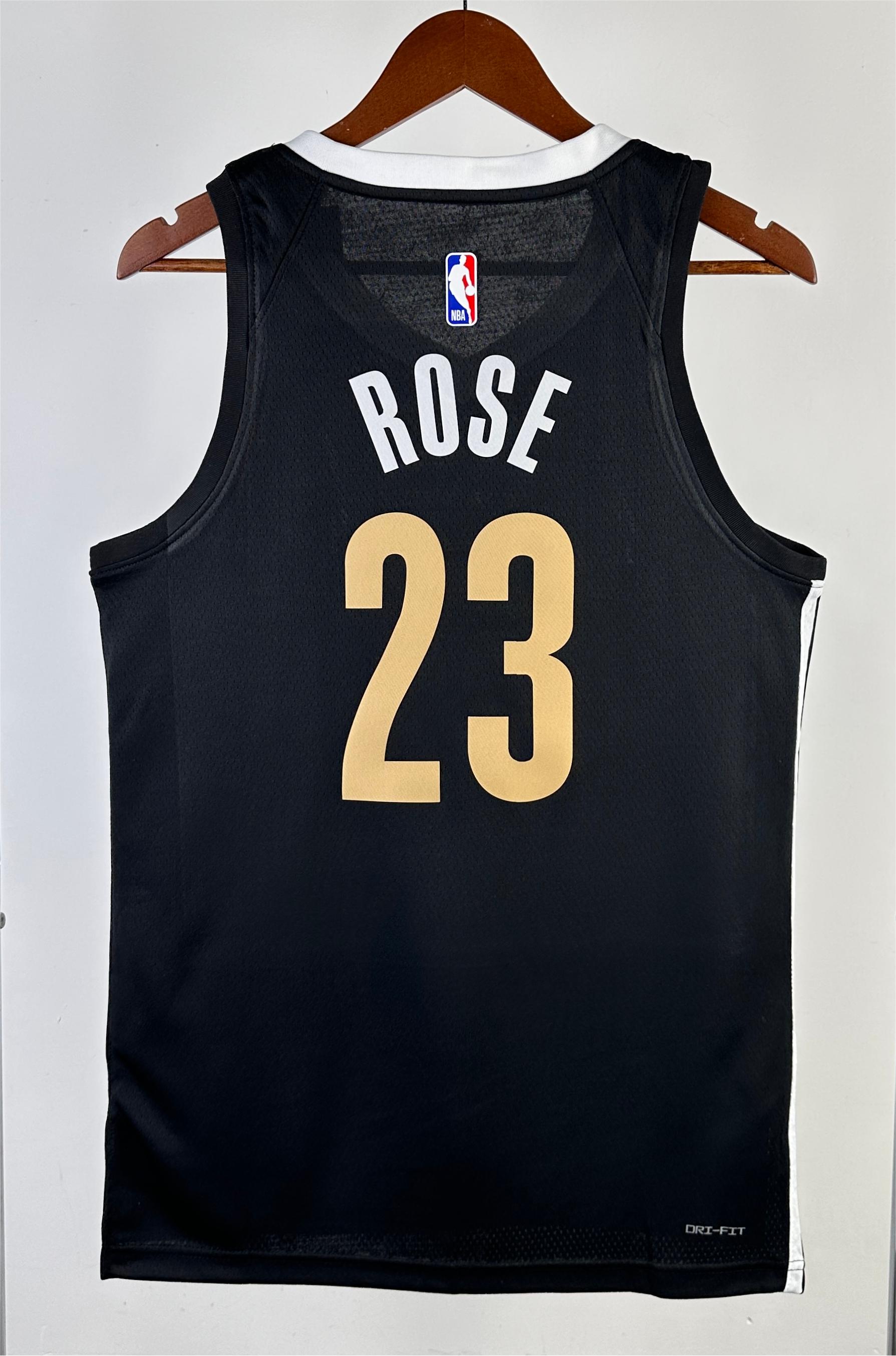 NBA Season 2024 Memphis Grizzlies Black City Eidtion #23 ROSE Jersey High Quality Name and Number Print - leoleo123123