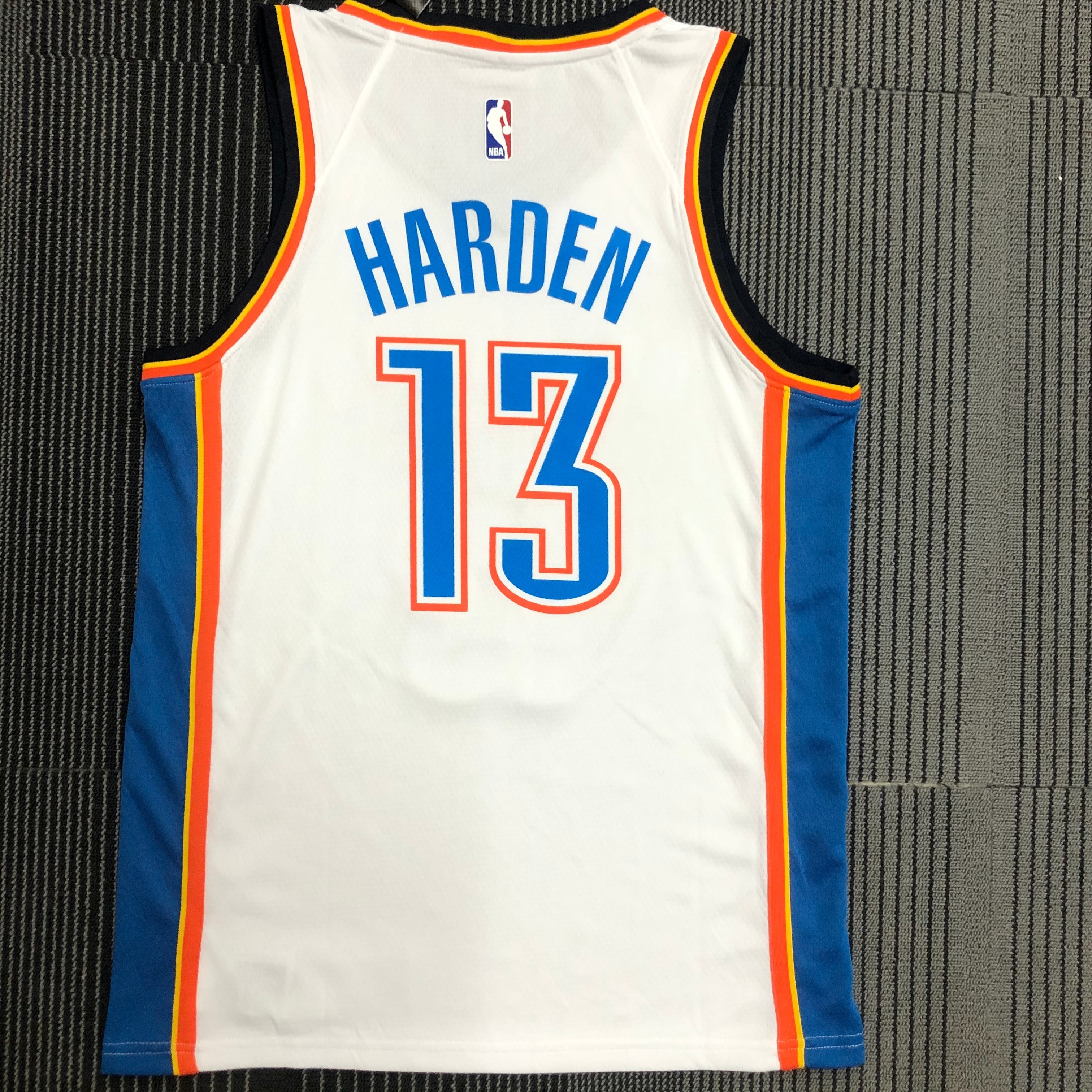 NBA Men Oklahoma City Thunder White #13 HARDEN Jersey High Quality Name and Number Print - leoleo123123
