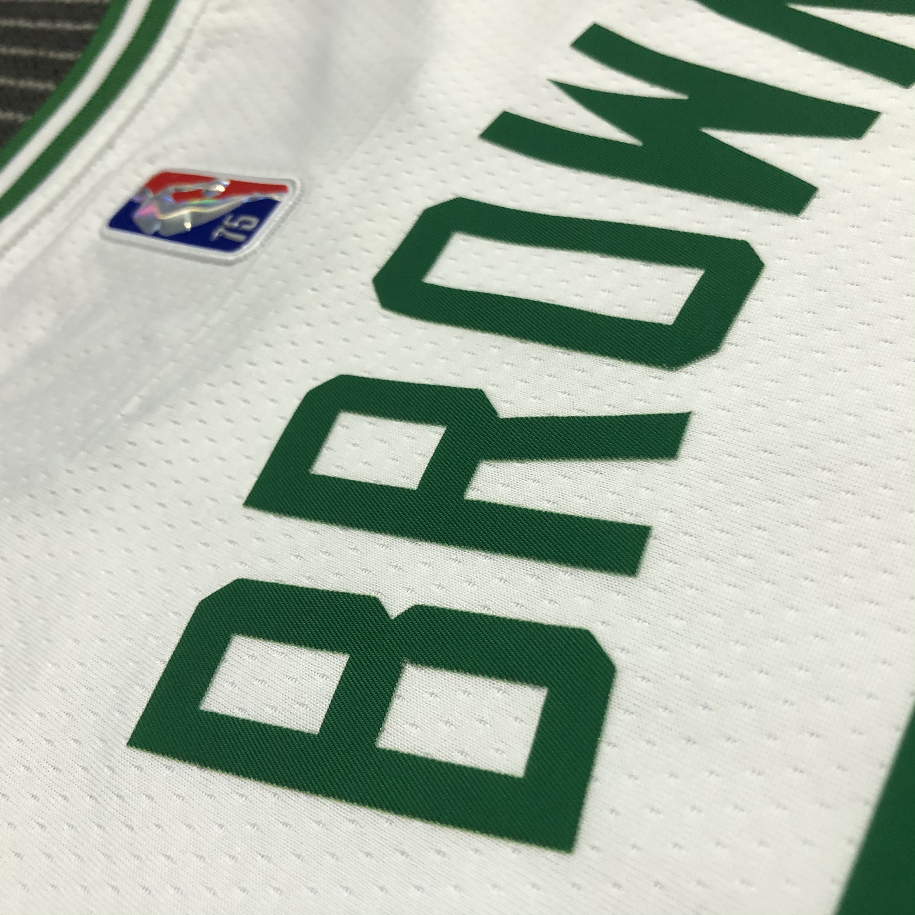 NBA 75th Anniversary Boston Celtics White #7 BROWN Jersey High Quality Name and Number Print - leoleo123123