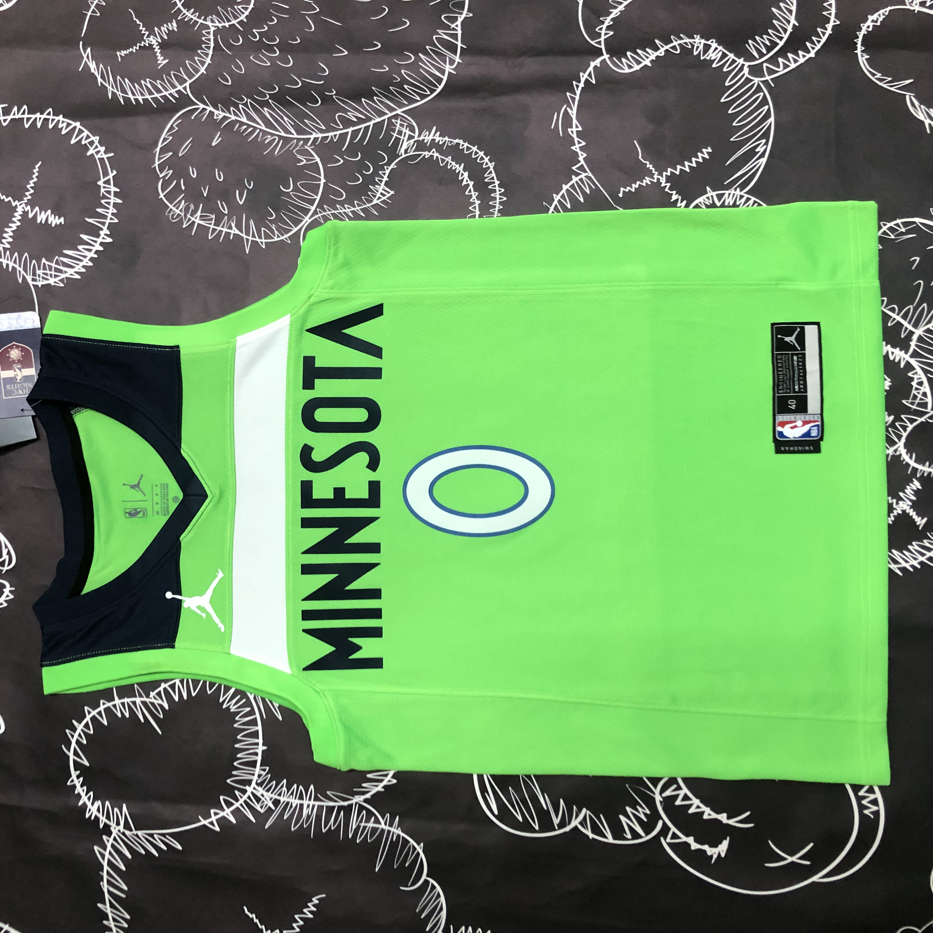 NBA Men Minnesota Timberwolves Green #O RUSSELL Jersey High Quality Name and Number Print - leoleo123123