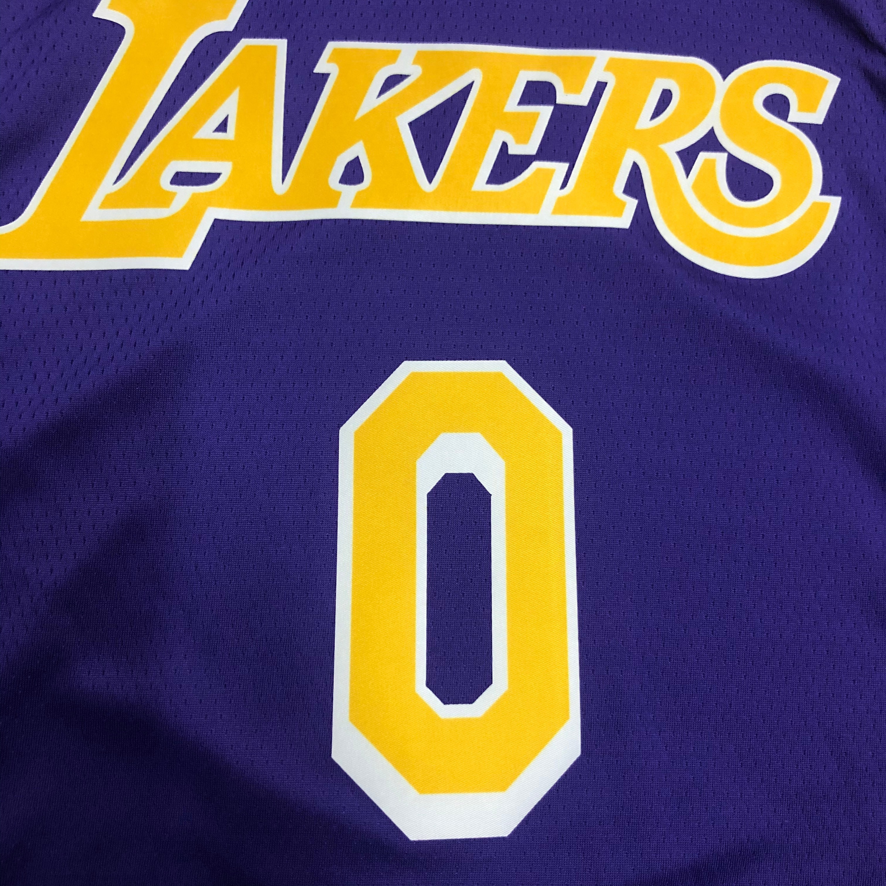 NBA Men Los Angeles Lakers Retro Purple #0 WESTBROOK Round Neck Jersey High Quality Name and Number Print - leoleo123123