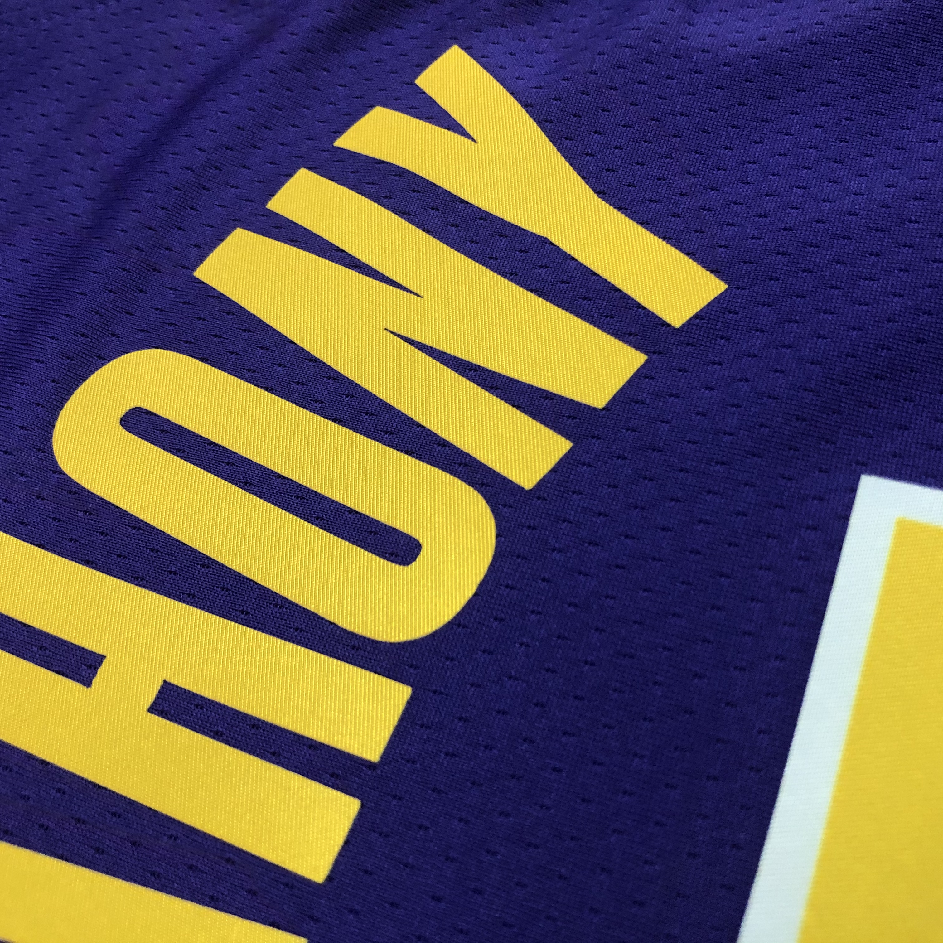 NBA Men Los Angeles Lakers Retro Purple #7 ANTHONY Round Neck Jersey High Quality Name and Number Print - leoleo123123