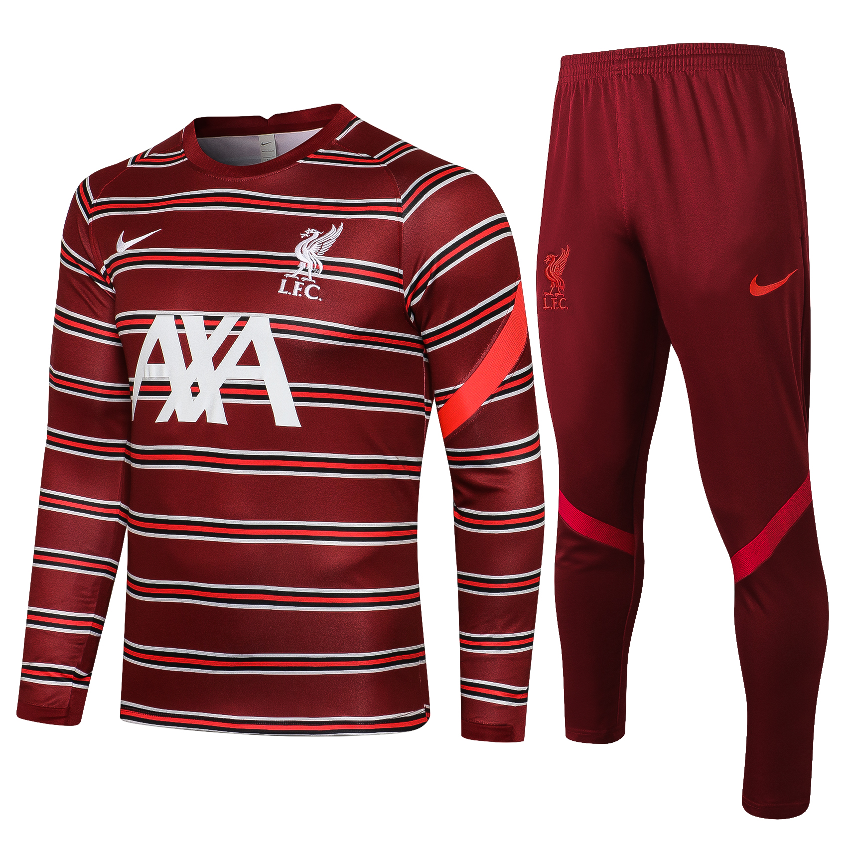 21-22 Liverpool Red and White Sweater Tracksuit Thai Quality - leoleo123123