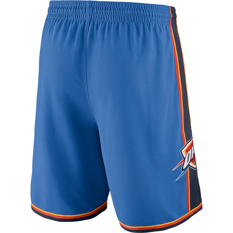 NBA Men Oklahoma City Thunder Blue Pant Short High Quality Name and Number Print - leoleo123123