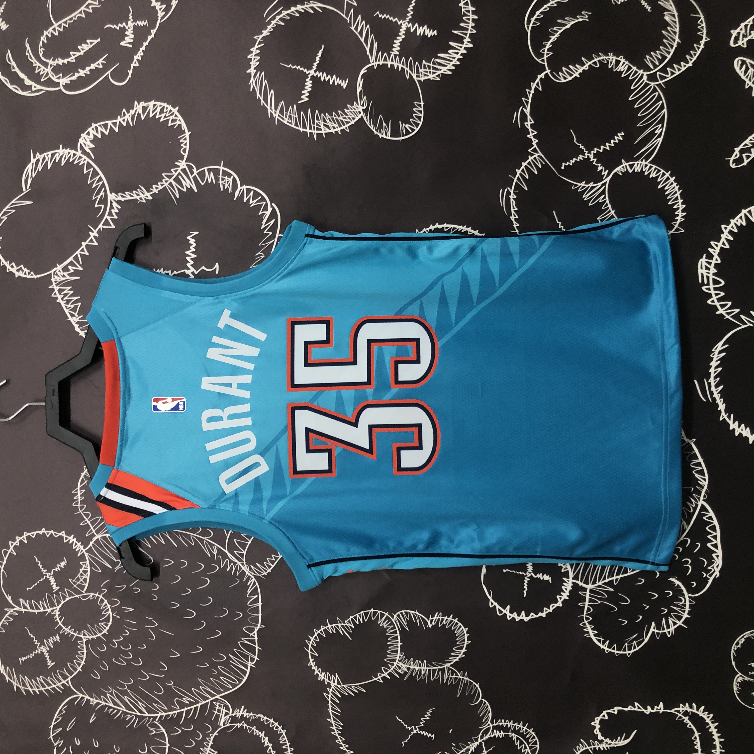 NBA Men Oklahoma City Thunder City Version Blue #35 DURANT Jersey High Quality Name and Number Print - leoleo123123