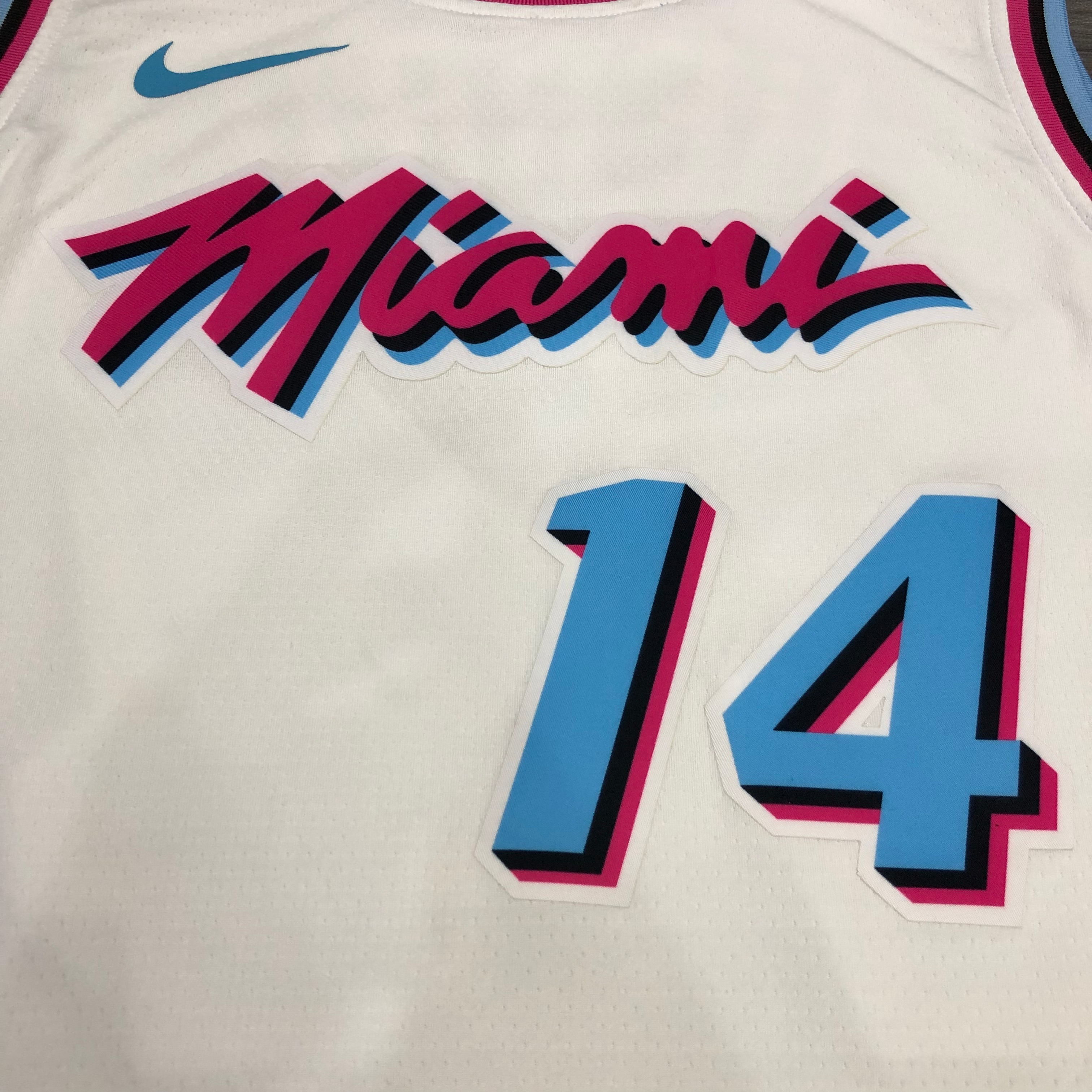 NBA Men Miami Heat White City #14 HERRO Jersey High Quality Name and Number Print - leoleo123123