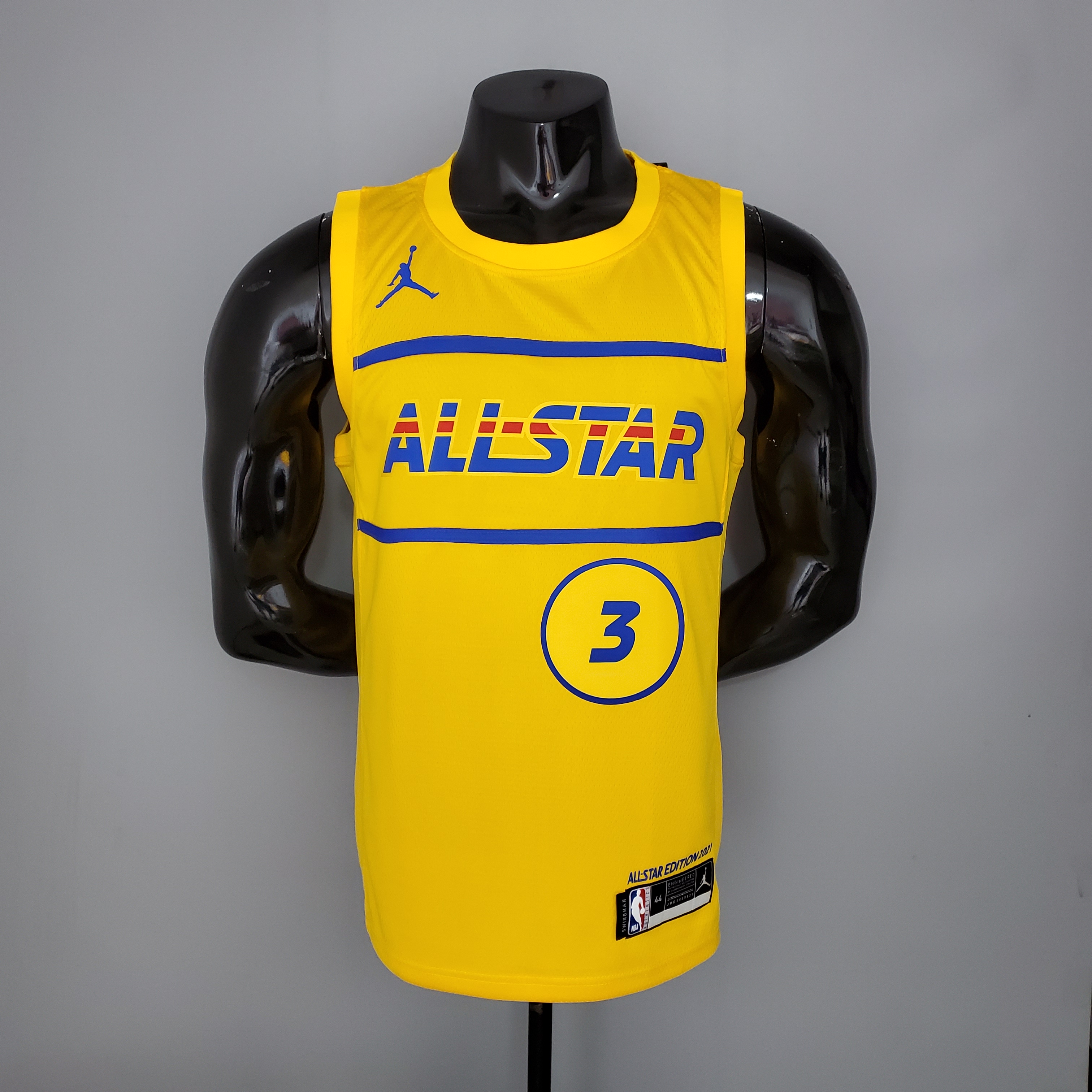 NBA Men 2021 All Star Jerseys Yellow #3 PAUL Jersey High Quality Name and Number Print - leoleo123123