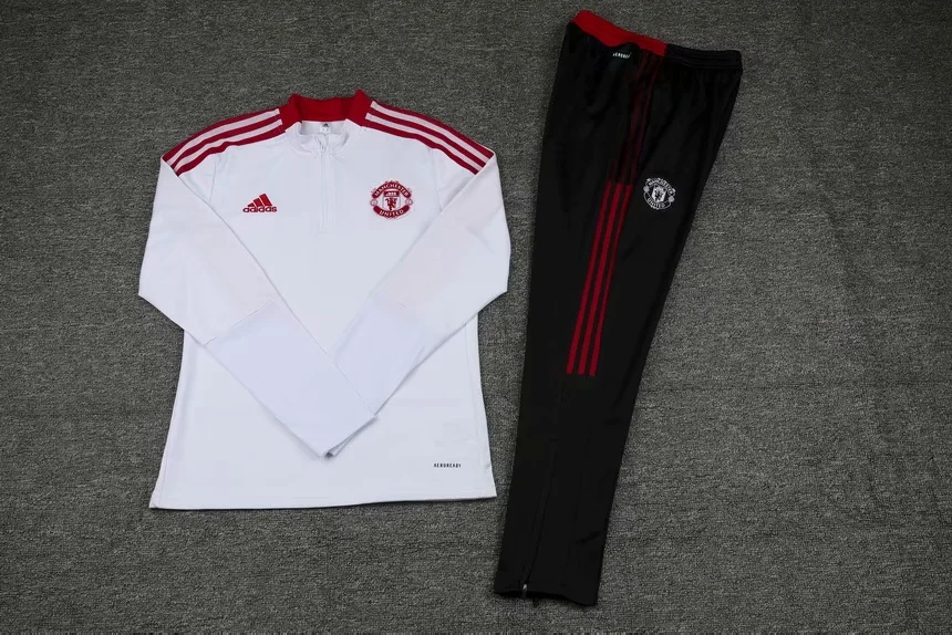 21-22 Man United White Sweater Tracksuit Thai Quality - leoleo123123