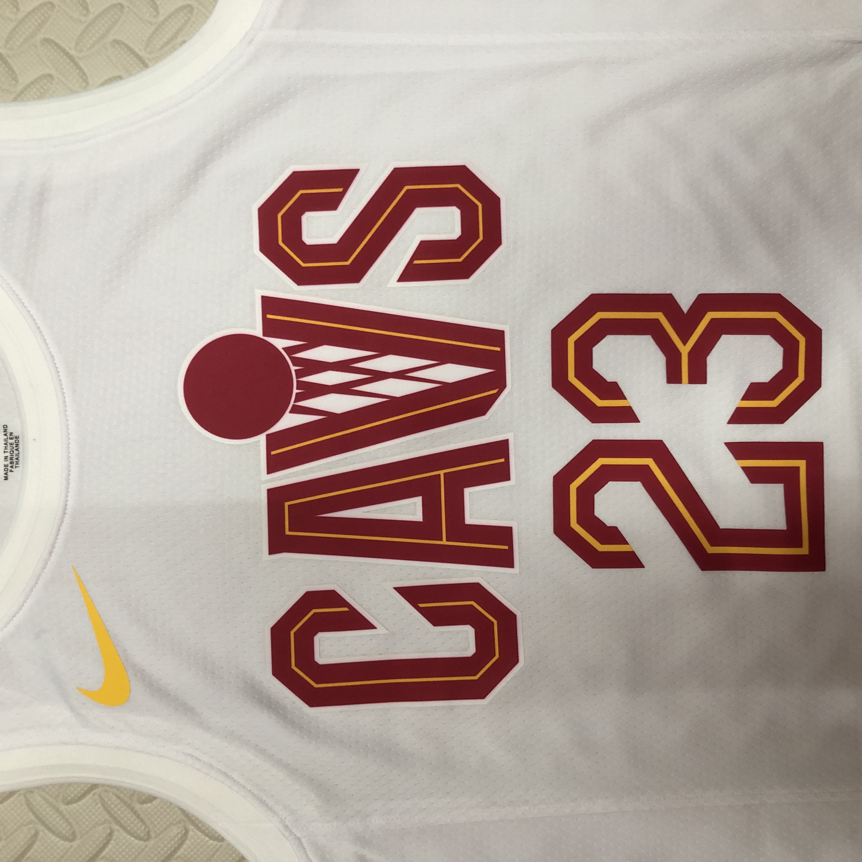 NBA Season 2023 Men Cleveland Cavaliers White #23 JAMES Jersey High Quality Name and Number Print - leoleo123123