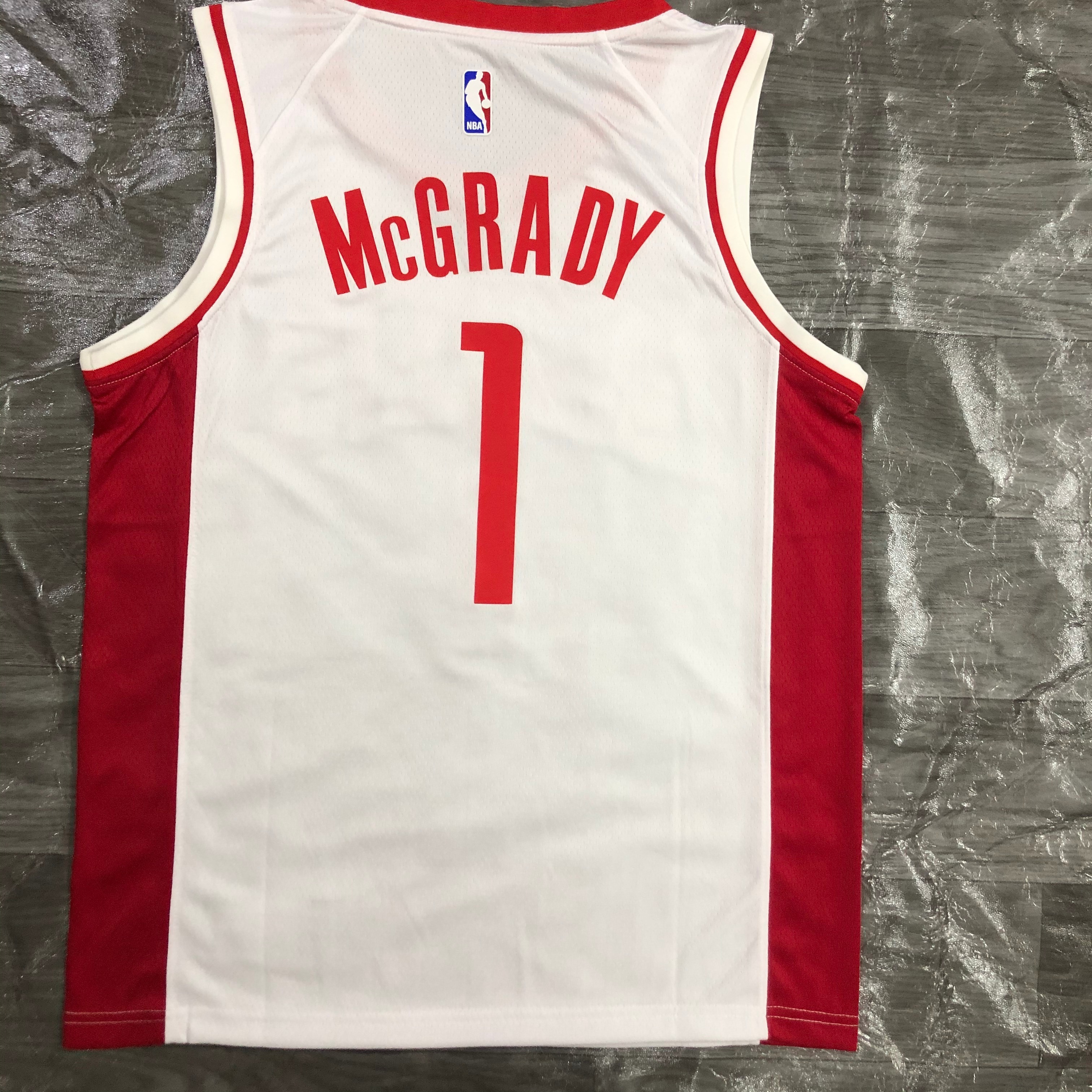 NBA Men Season 2021 Houston Rockets White #1 MCGRADY Jersey High Quality Name and Number Print - leoleo123123