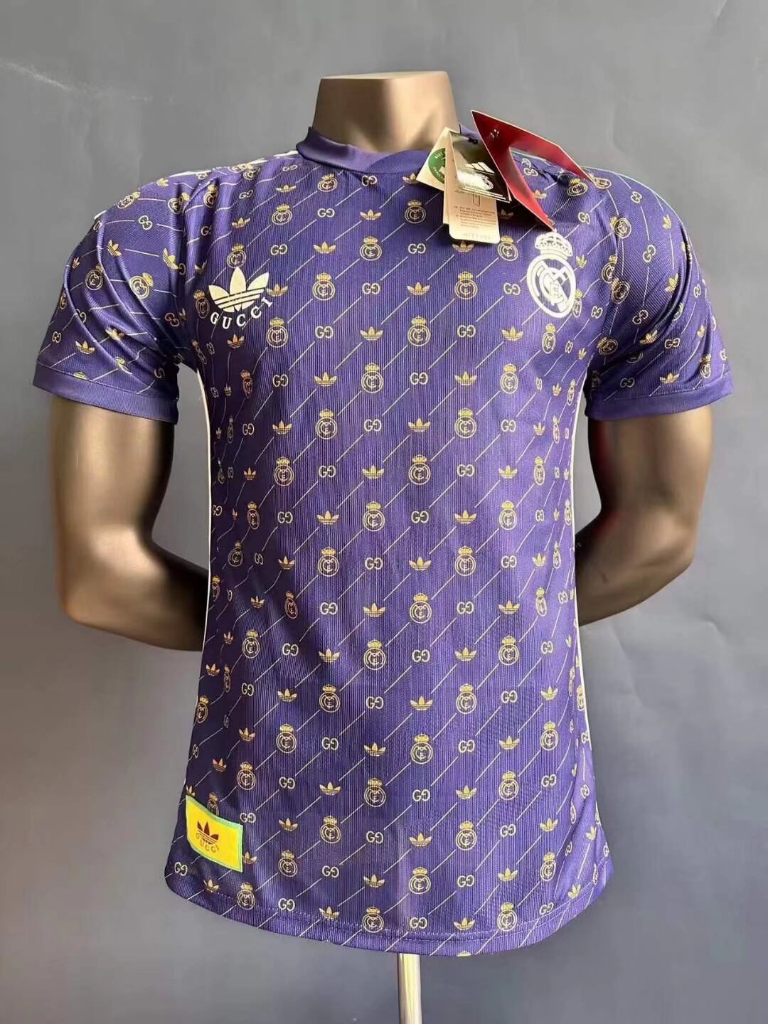 2024 Real Madrid Gucci purple Jersey Player Version 1:1 Quality xiongyinig - leoleo123123