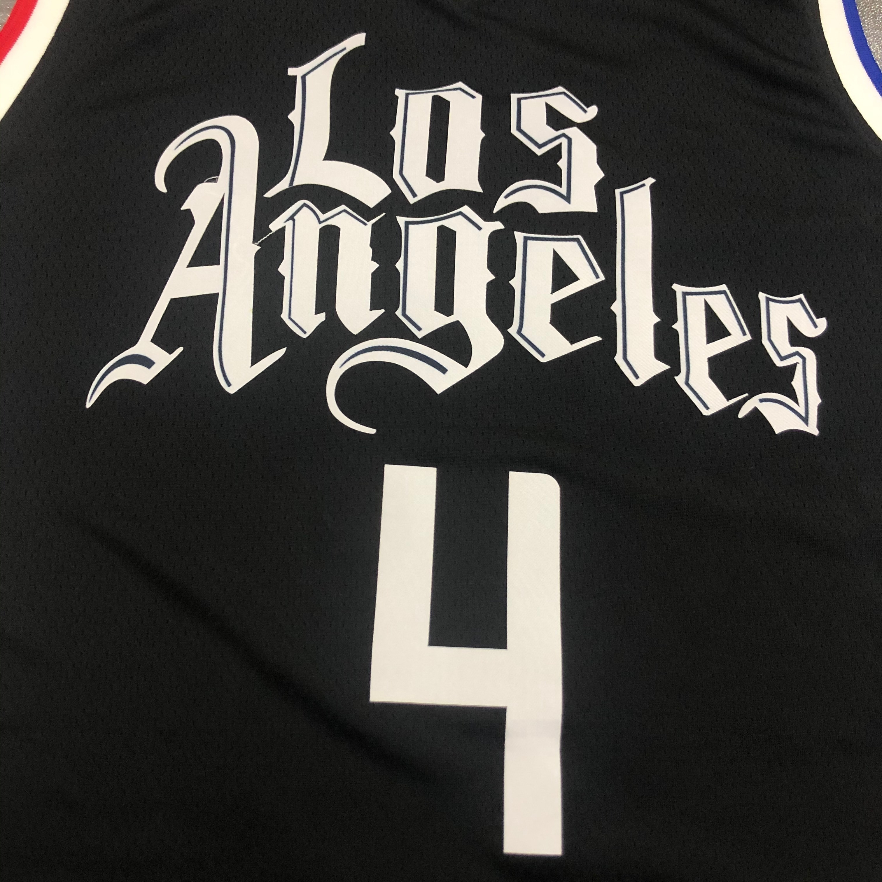 NBA Season 20-21 Men Los Angeles Clippers in Latin Black City #4 RONDO Jersey High Quality Name and Number Print - leoleo123123