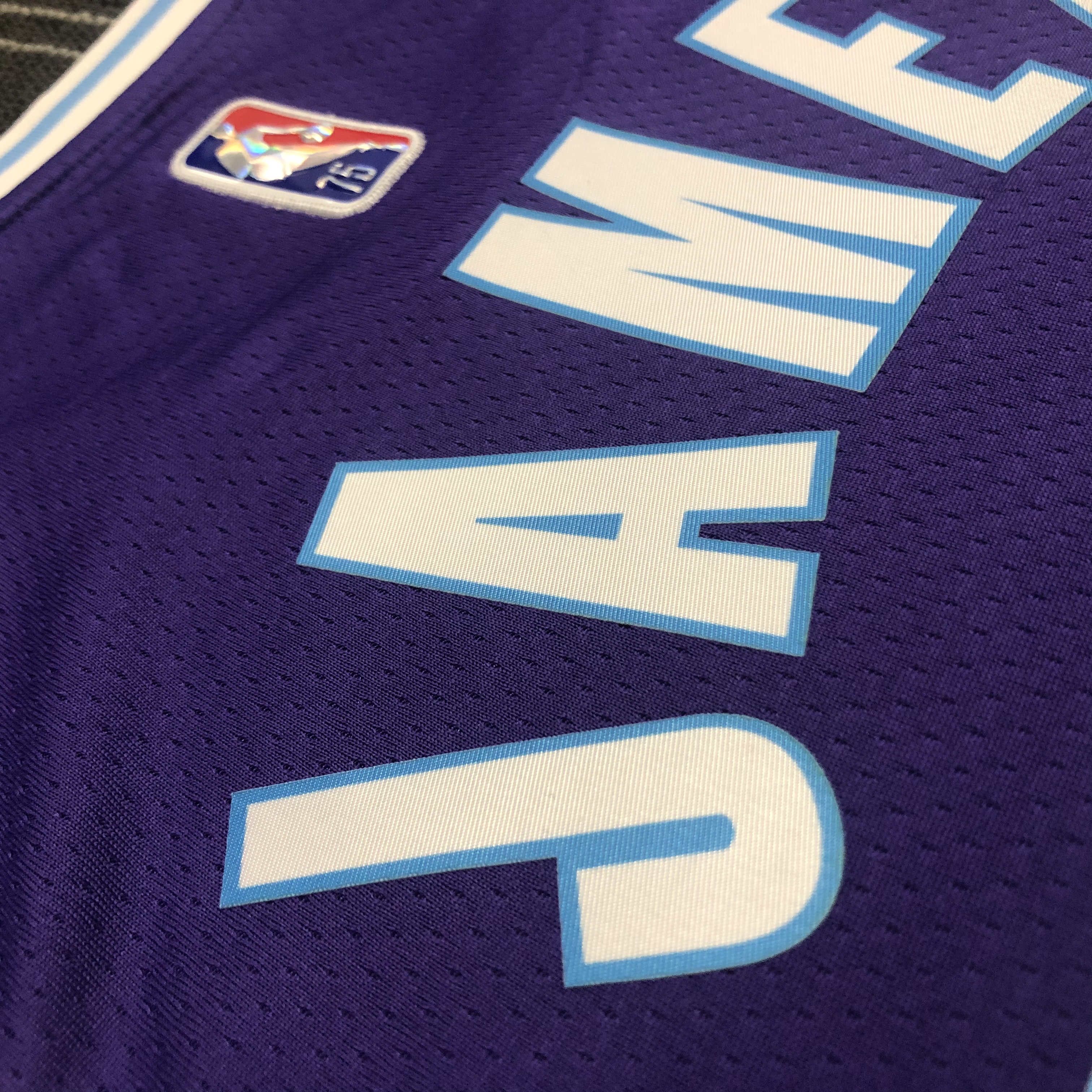 NBA Season 2022 75th Anniversary Los Angeles Lakers Purple Round Neck #23 JAMES Jersey High Quality Name and Number Print - leoleo123123