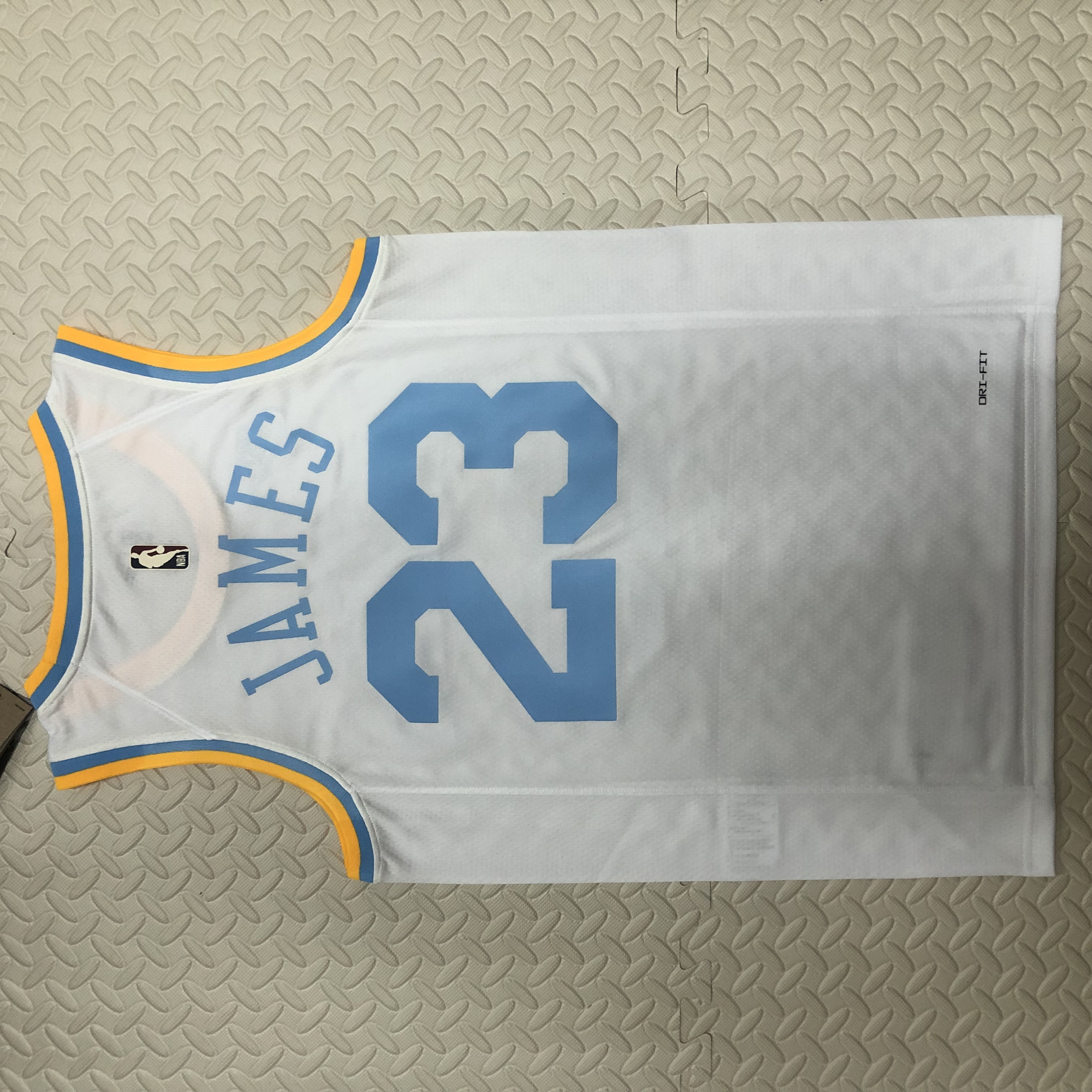 NBA Men Season 2023 Los Angeles Lakers White Retro Round Neck #23 JAMES Jersey High Quality Name and Number Print - leoleo123123