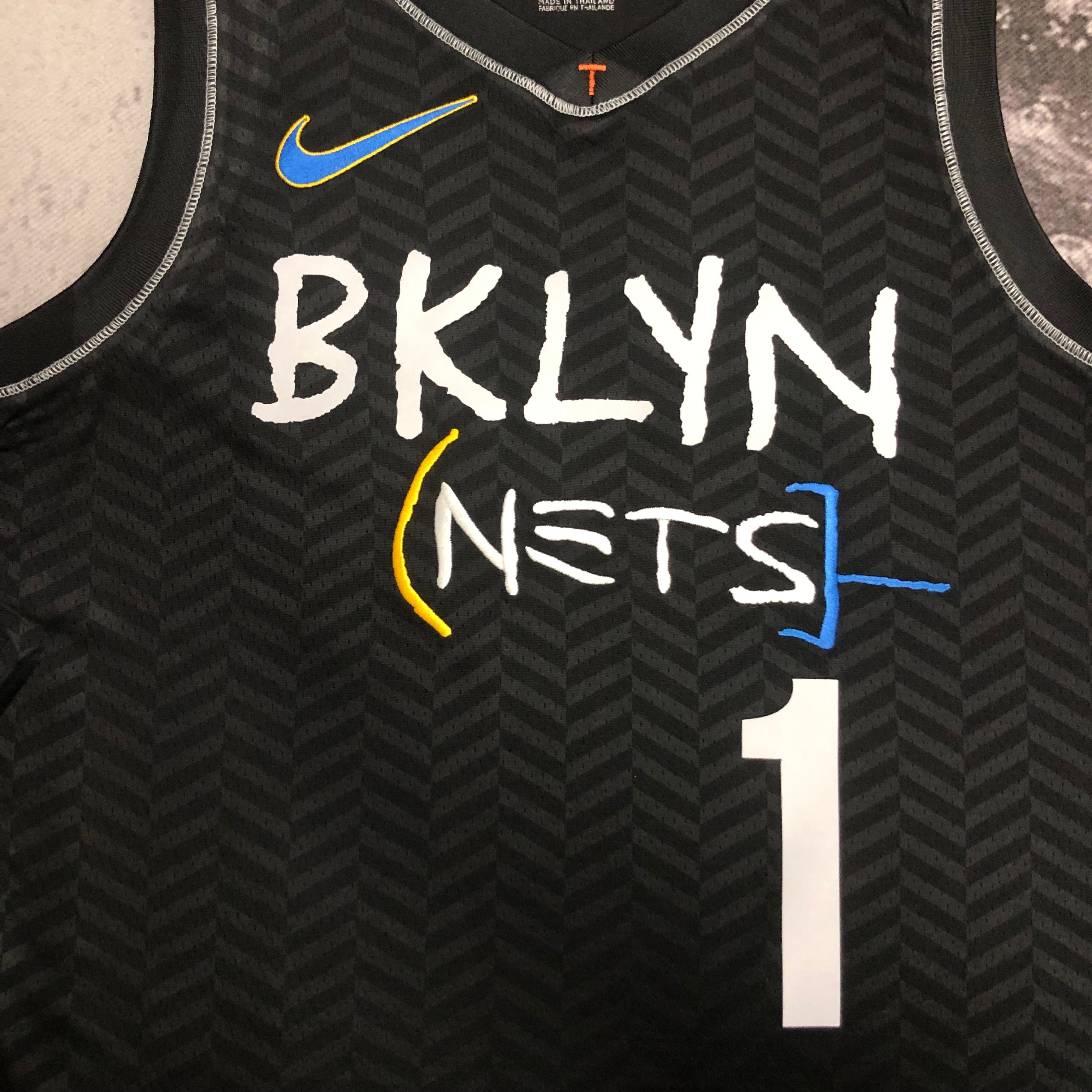 NBA Men Season 2021 Brooklyn Nets Black City #1 BRIDGES Jersey High Quality Name and Number Print - leoleo123123