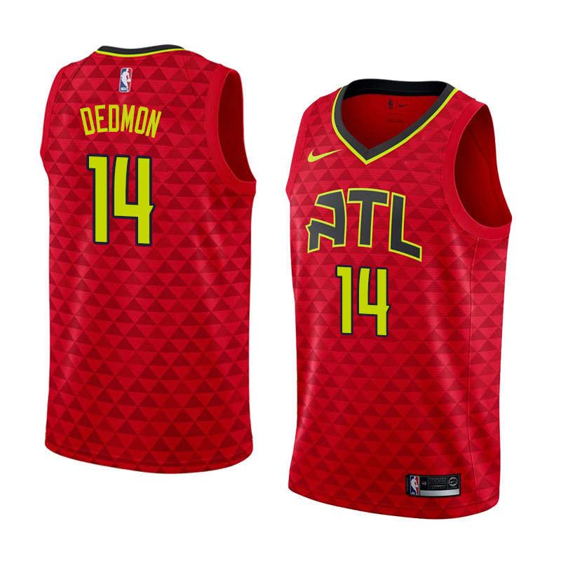 NBA Men Atlanta Hawks Red #14 DEDMON Jersey High Quality Name and Number Print - leoleo123123