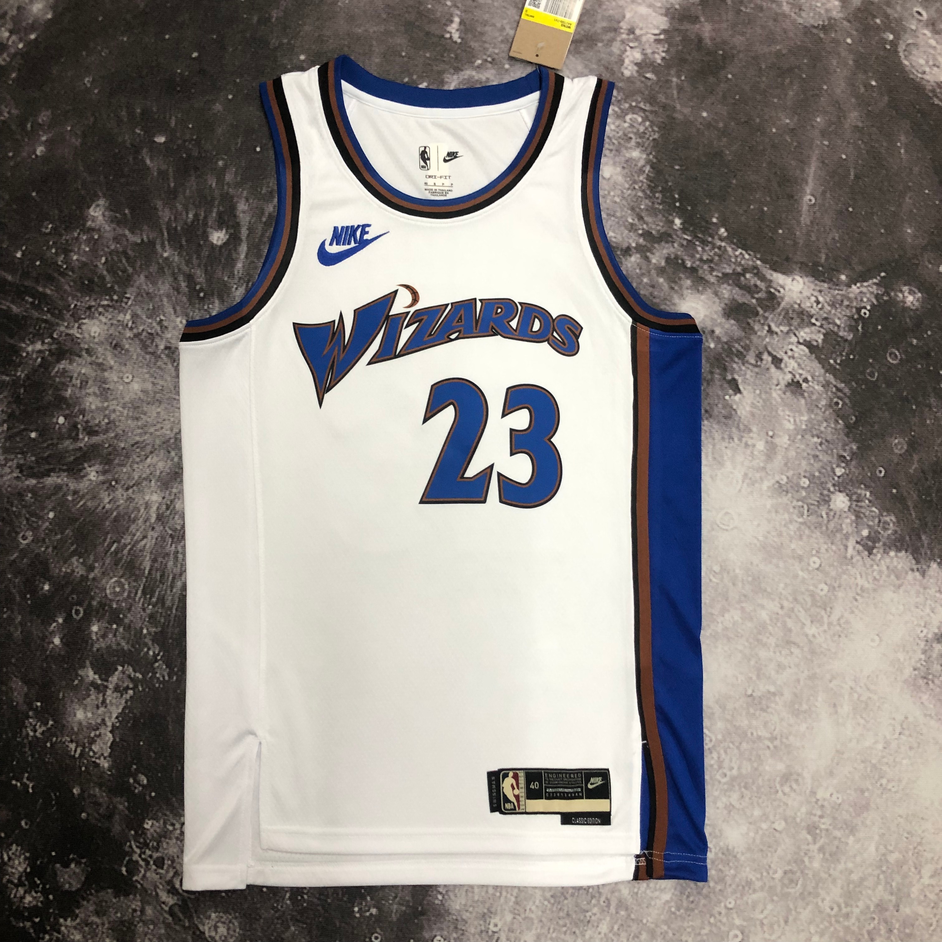 NBA Men Season 2023 Washington Wizards White Retro #23 JORDAN Jersey High Quality Name and Number Print - leoleo123123