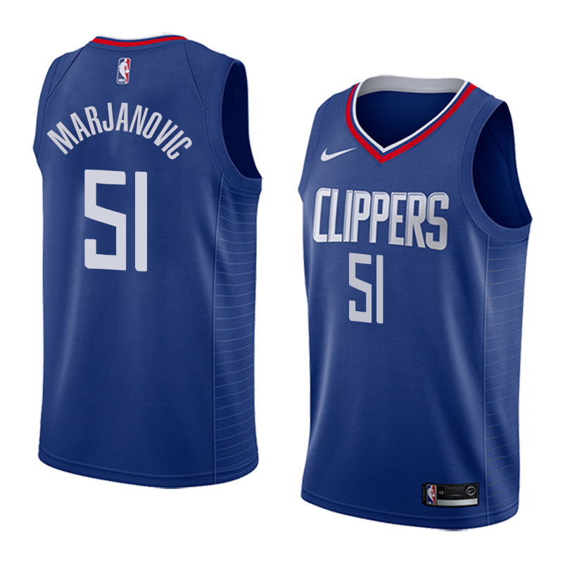 NBA Men Los Angeles Clippers Blue #51 MARJANOVIC Jersey High Quality Name and Number Print - leoleo123123