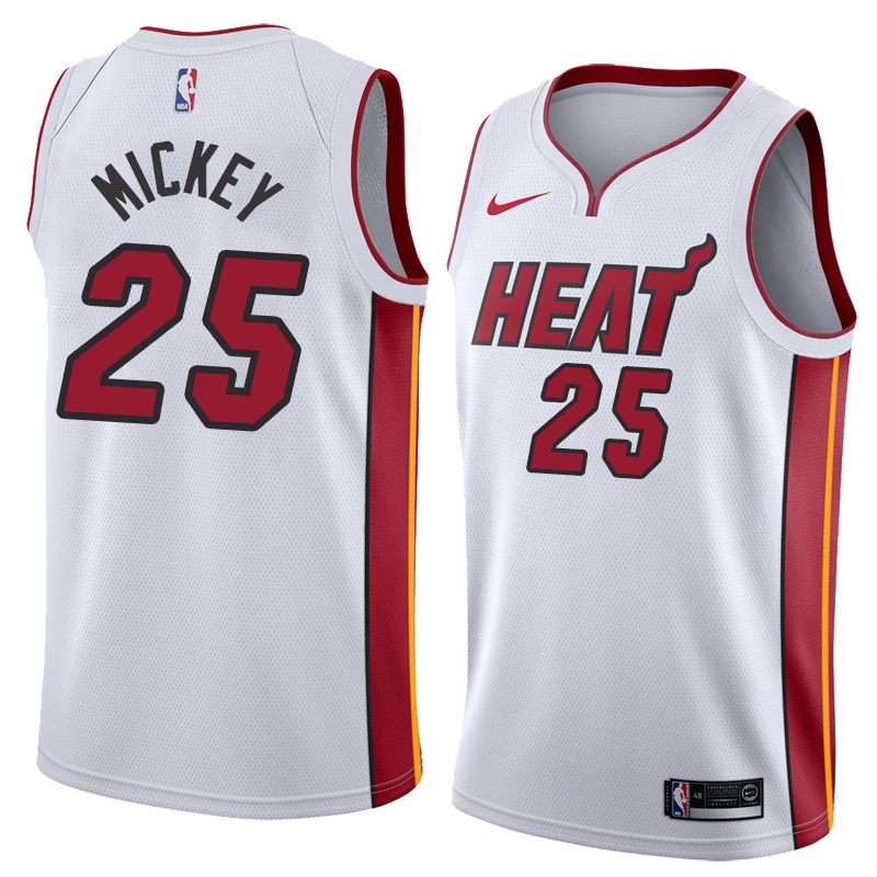 NBA Men Miami Heat White #25 MICKEY Jersey High Quality Name and Number Print - leoleo123123