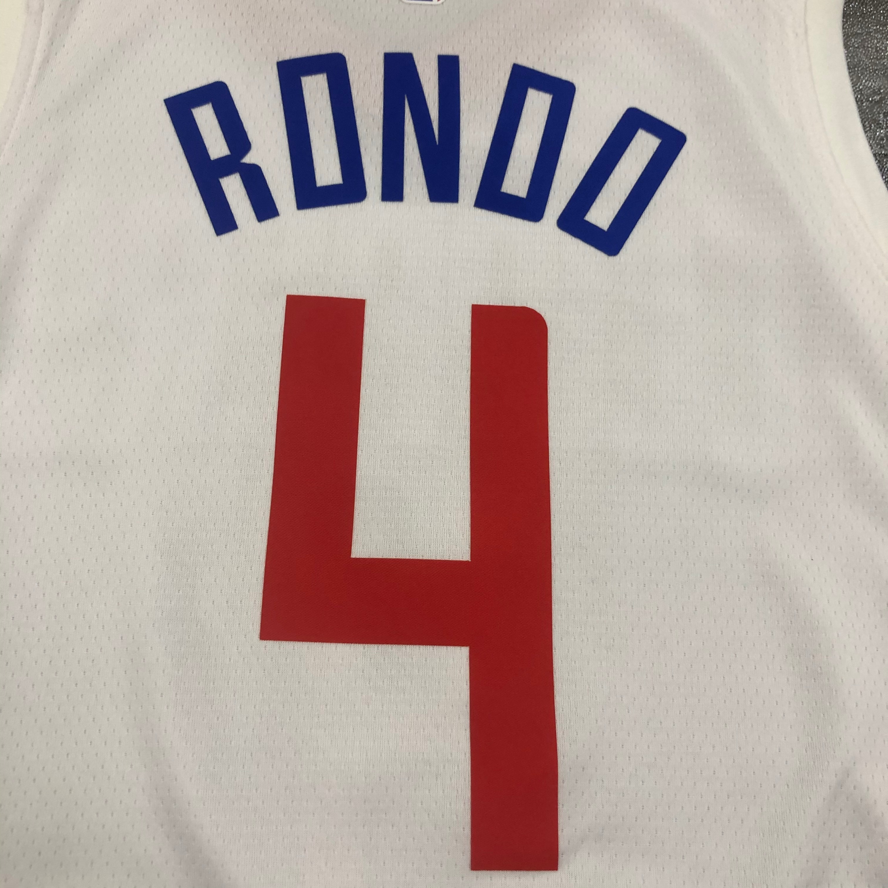NBA Men Los Angeles Clippers White #4 RONDO Jersey High Quality Name and Number Print - leoleo123123