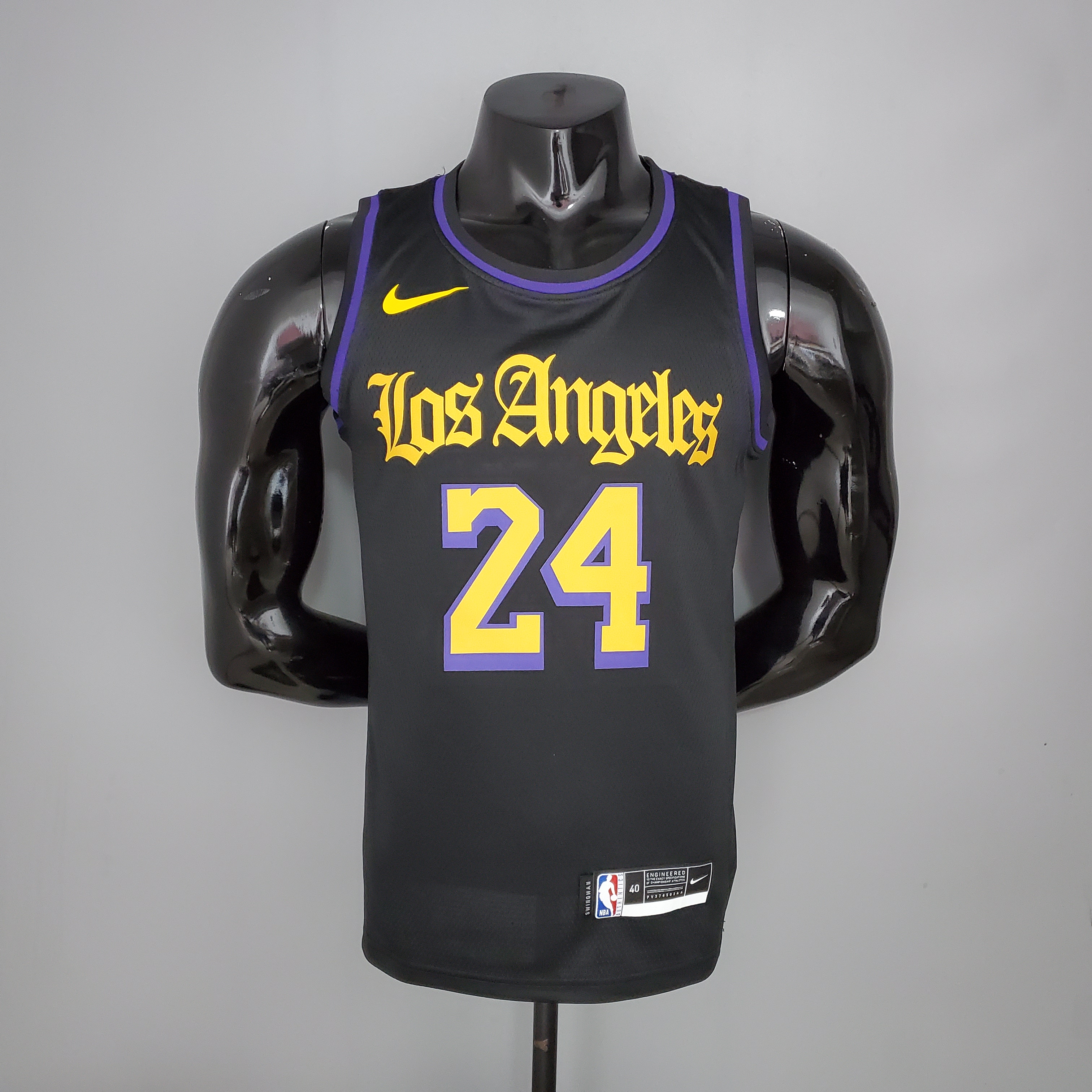 2021 Bryant#24 Los Angeles Lakers Black Latin Black NBA Jersey S-XXL High Quality Name and Number Print - leoleo123123