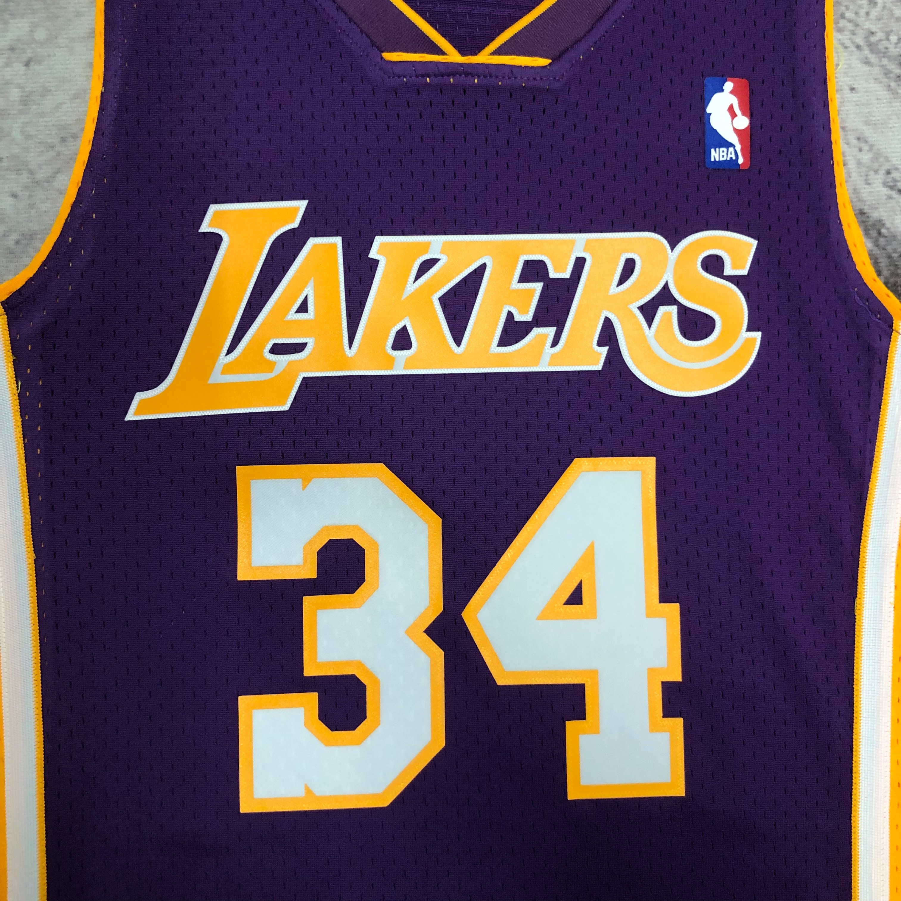 NBA Men Season 99-00 Los Angeles Lakers Purple #34 O'NEAL Jersey High Quality Name and Number Print - leoleo123123