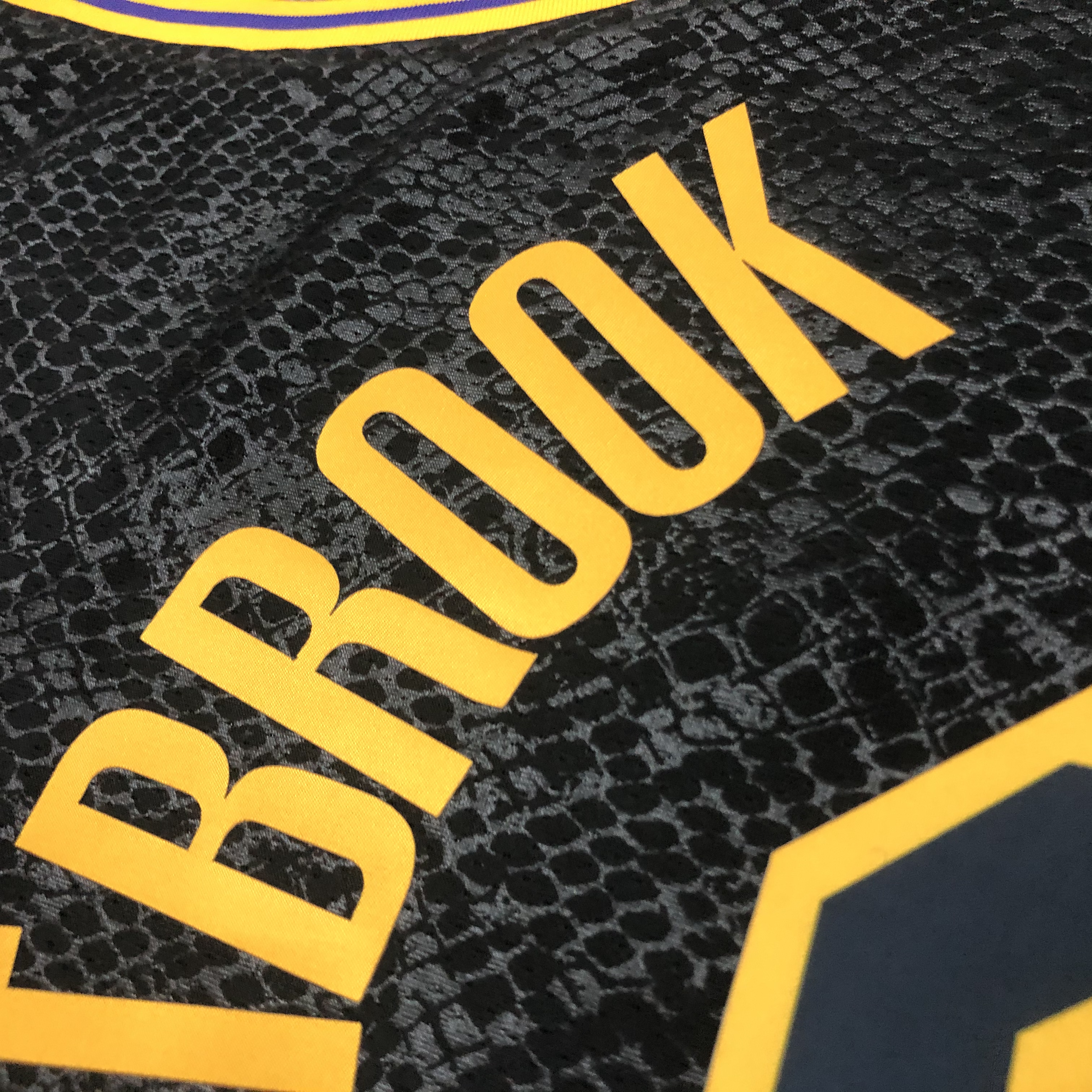 NBA Men Los Angeles Lakers Black #0 WESTBROOK Round Neck Jersey High Quality Name and Number Print - leoleo123123