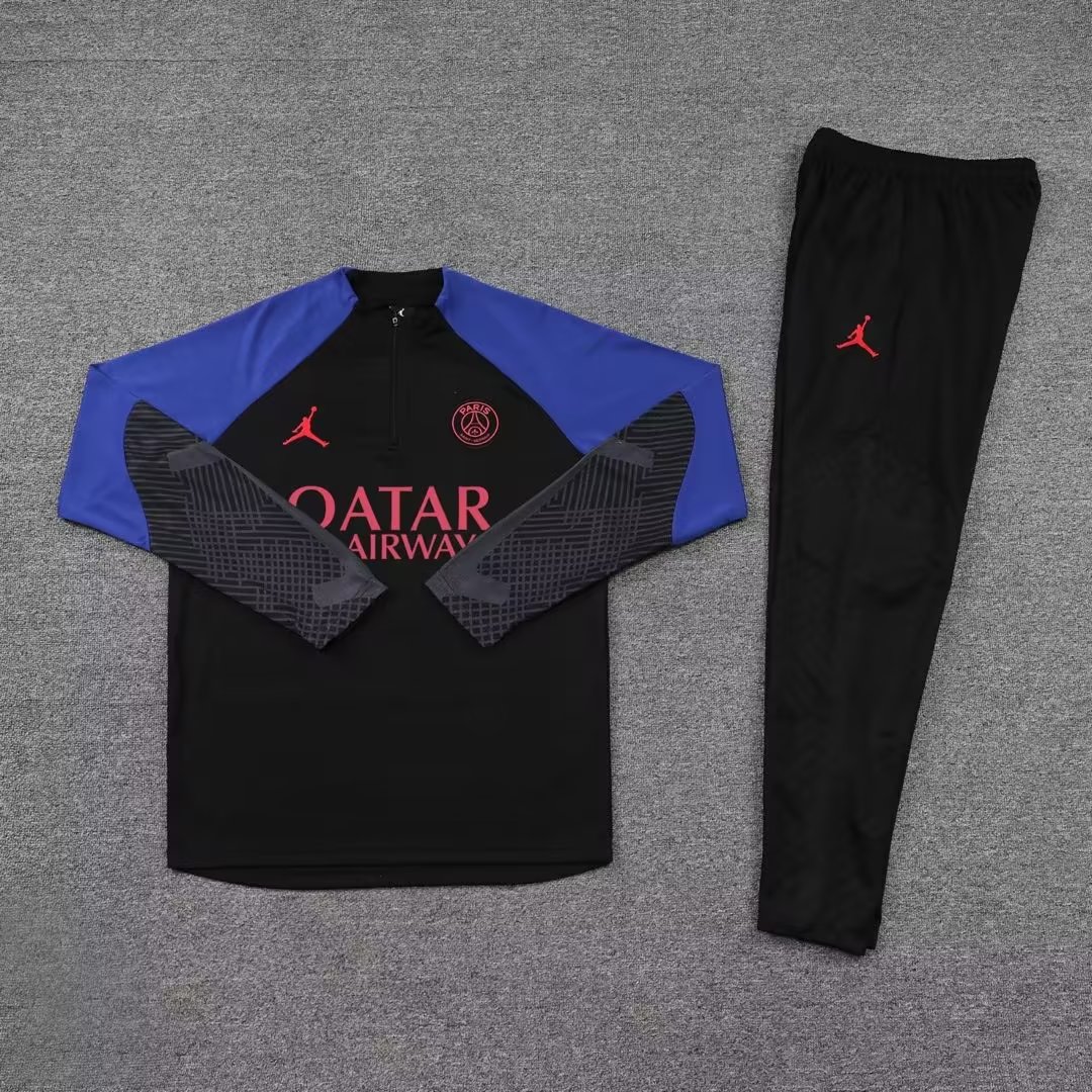 22/23 PSG Black with Jordan Logo Sweater Tracksuit Thai Quality - leoleo123123