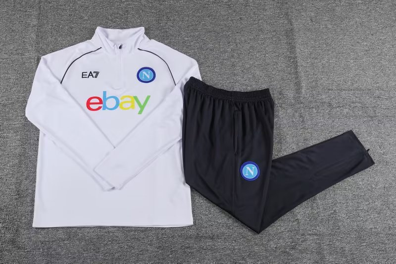 23/24 Napoli White Sweater Tracksuit Thai Quality - leoleo123123