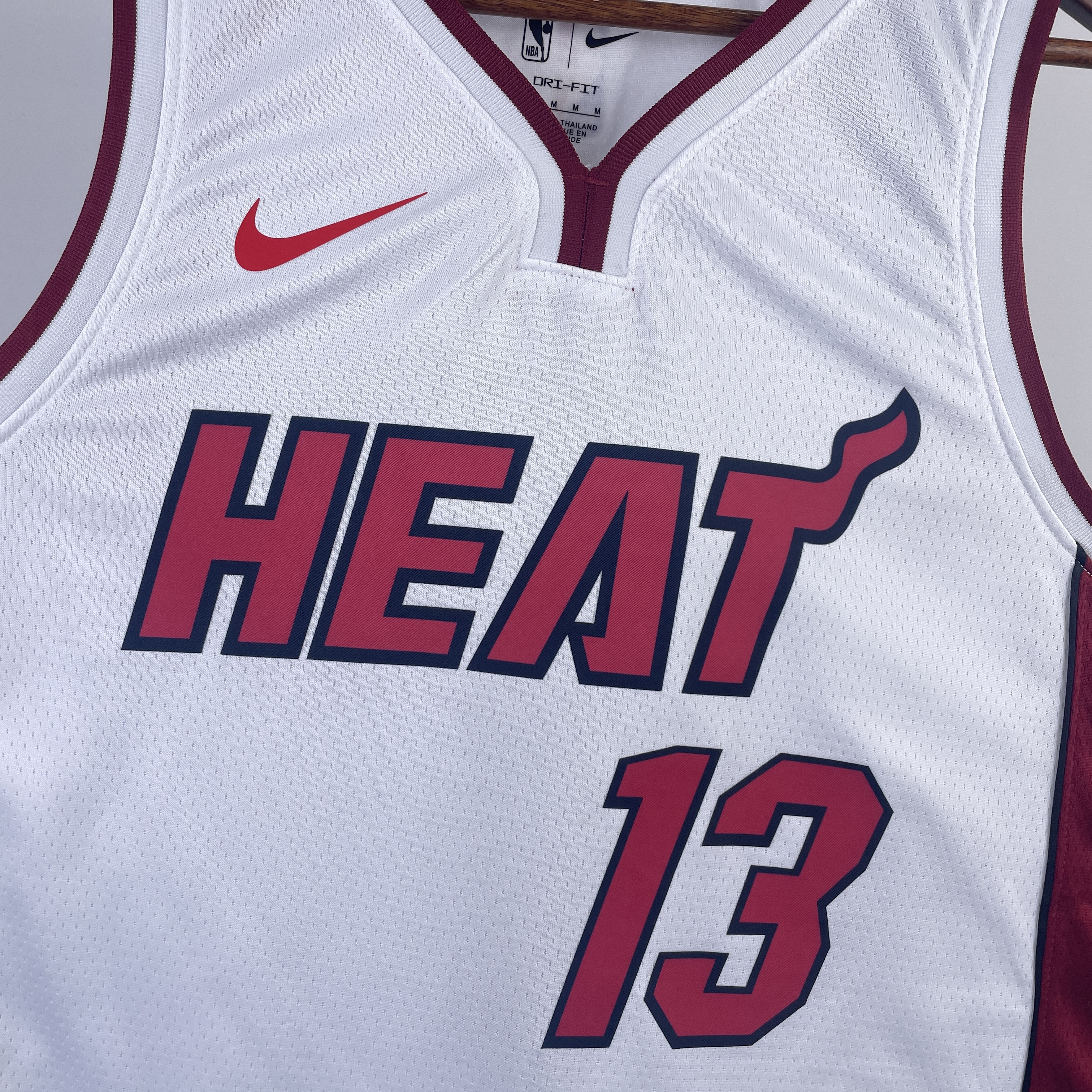 NBA Men Season 2023 Miami Heat White #13 ADEBAYO Jersey High Quality Name and Number Print - leoleo123123