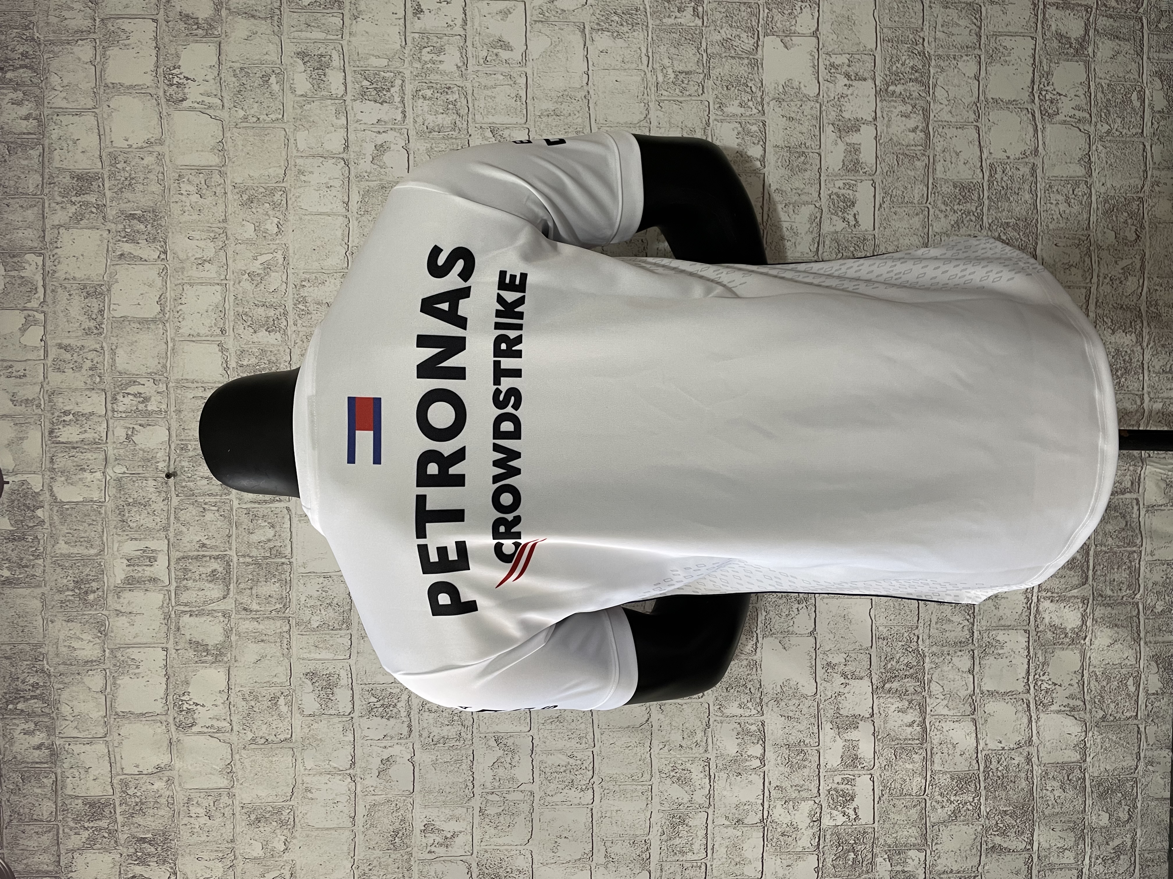 2023 Mercedes F1 Team Round Collar POLO T-Shirt White - leoleo123123